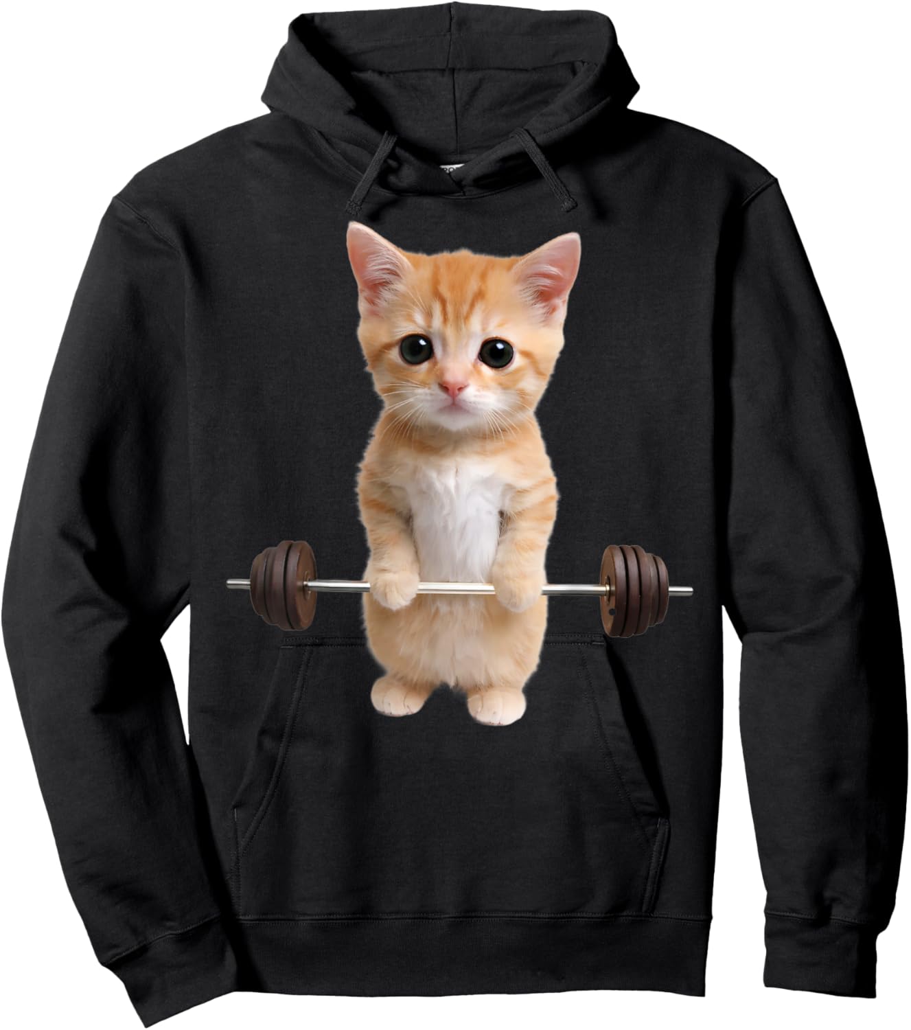 Vintage Retro Weight Lifting Gym Funny Cat Deadlift Hoodie - Hoodie | Black