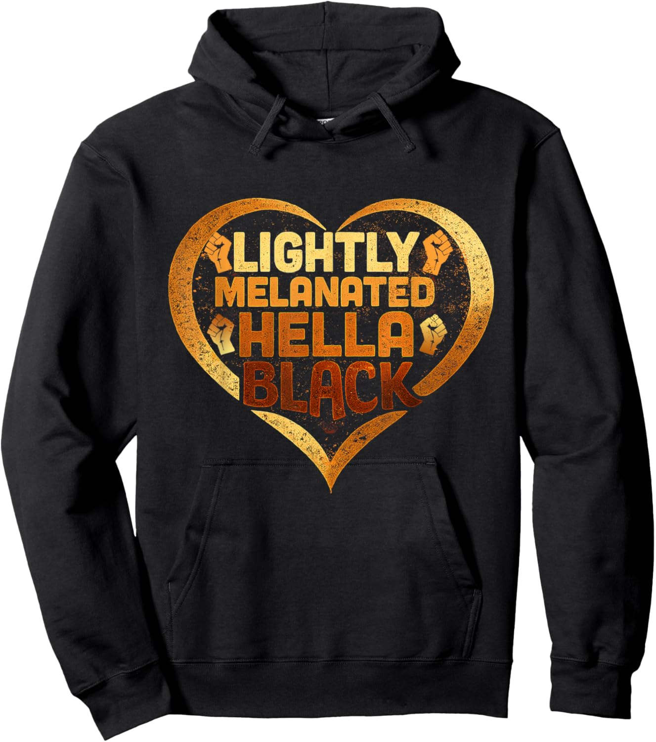 Lightly Melanated Hella Black History Melanin African Pride Hoodie - Hoodie | Black
