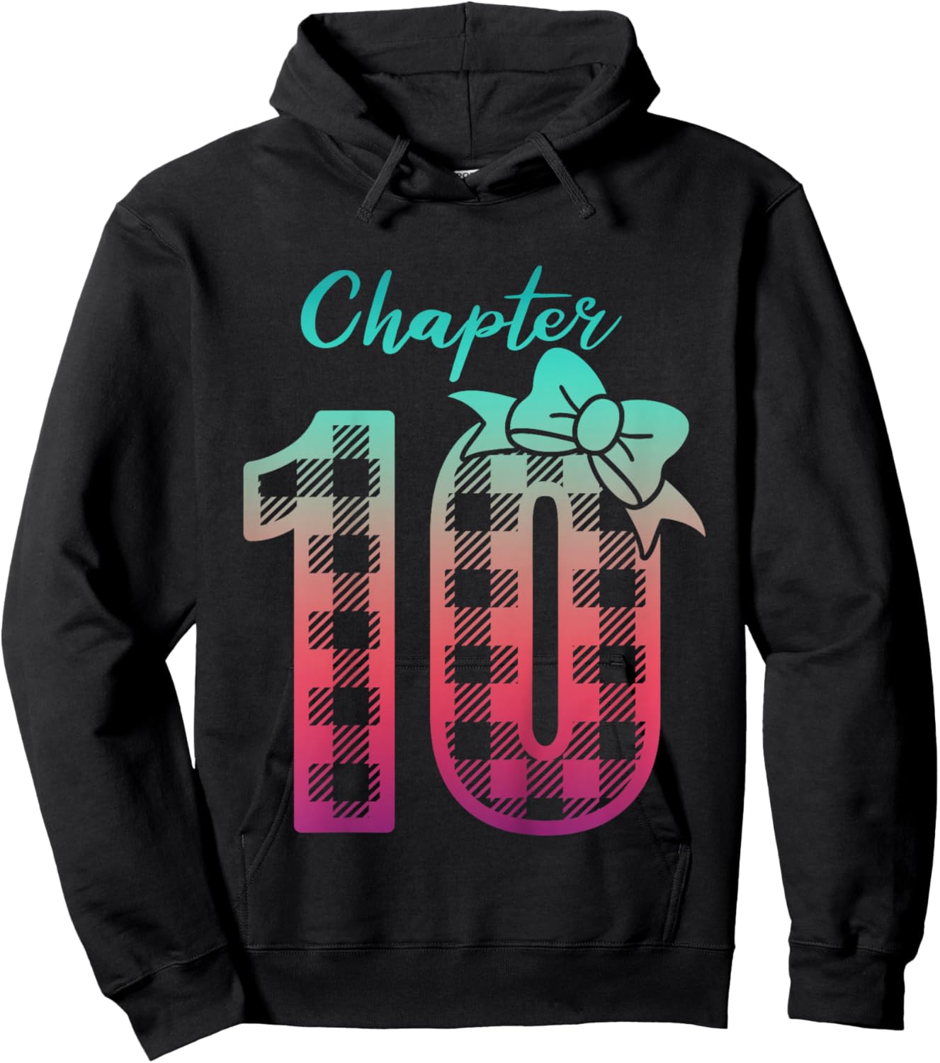 10th Birthday Girl Chapter Cute Ten Bday 10 Year Old Girl Hoodie - Hoodie | Black