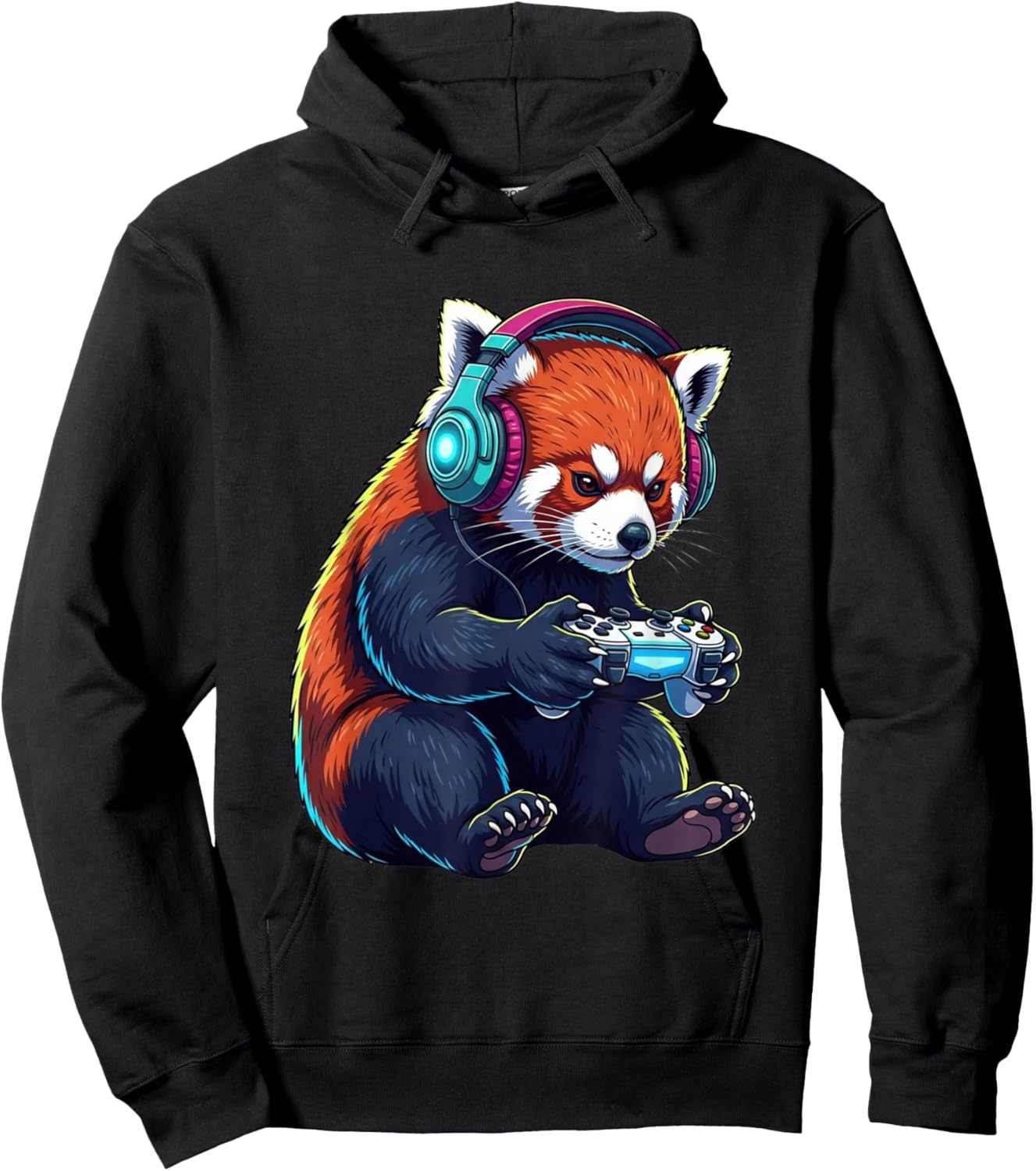 red Panda Funny Video Games red Panda Hoodie - Hoodie | Black