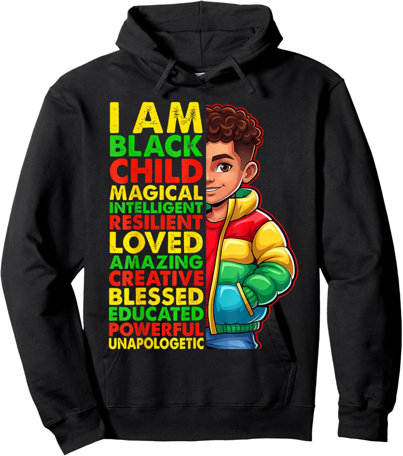 I am Black History Month Shirt Kids Boys African American Hoodie - Hoodie | Black