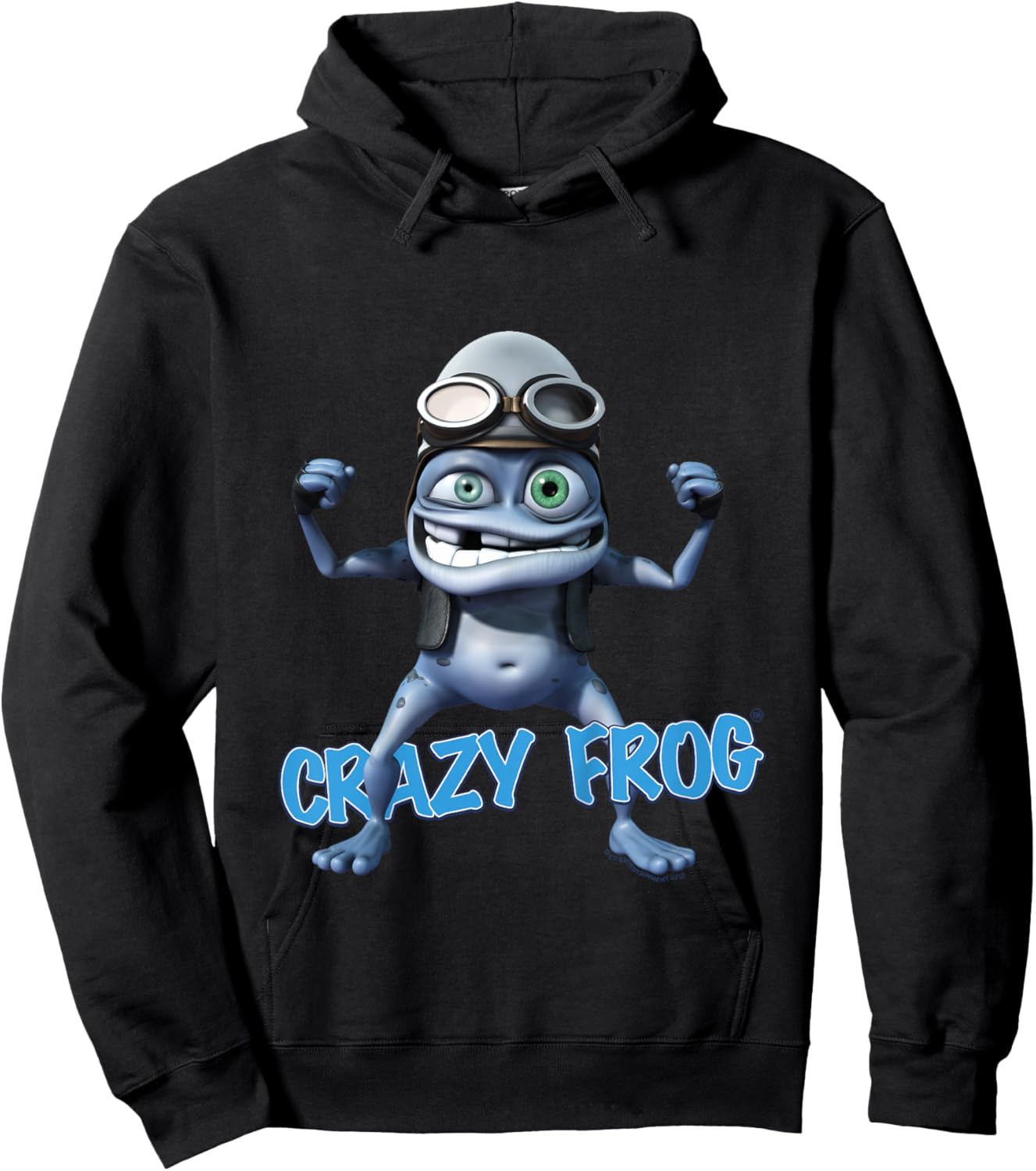 Kids Crazy Frog Double Bicep Pose Axel F Kids Hoodie - Hoodie | Black