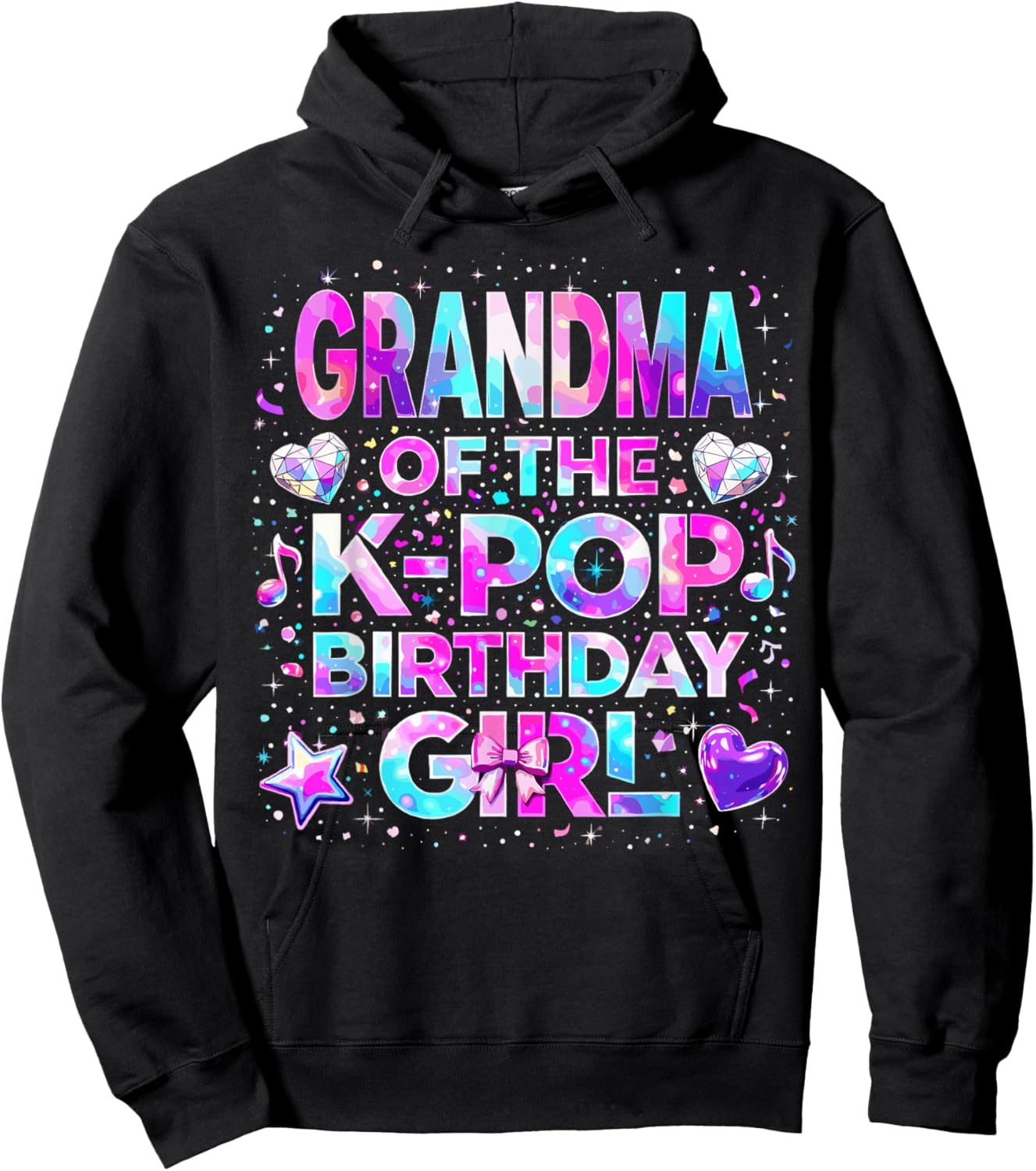 Grandma of The K-Pop Birthday Girls Korean Music Hoodie - Hoodie | Black