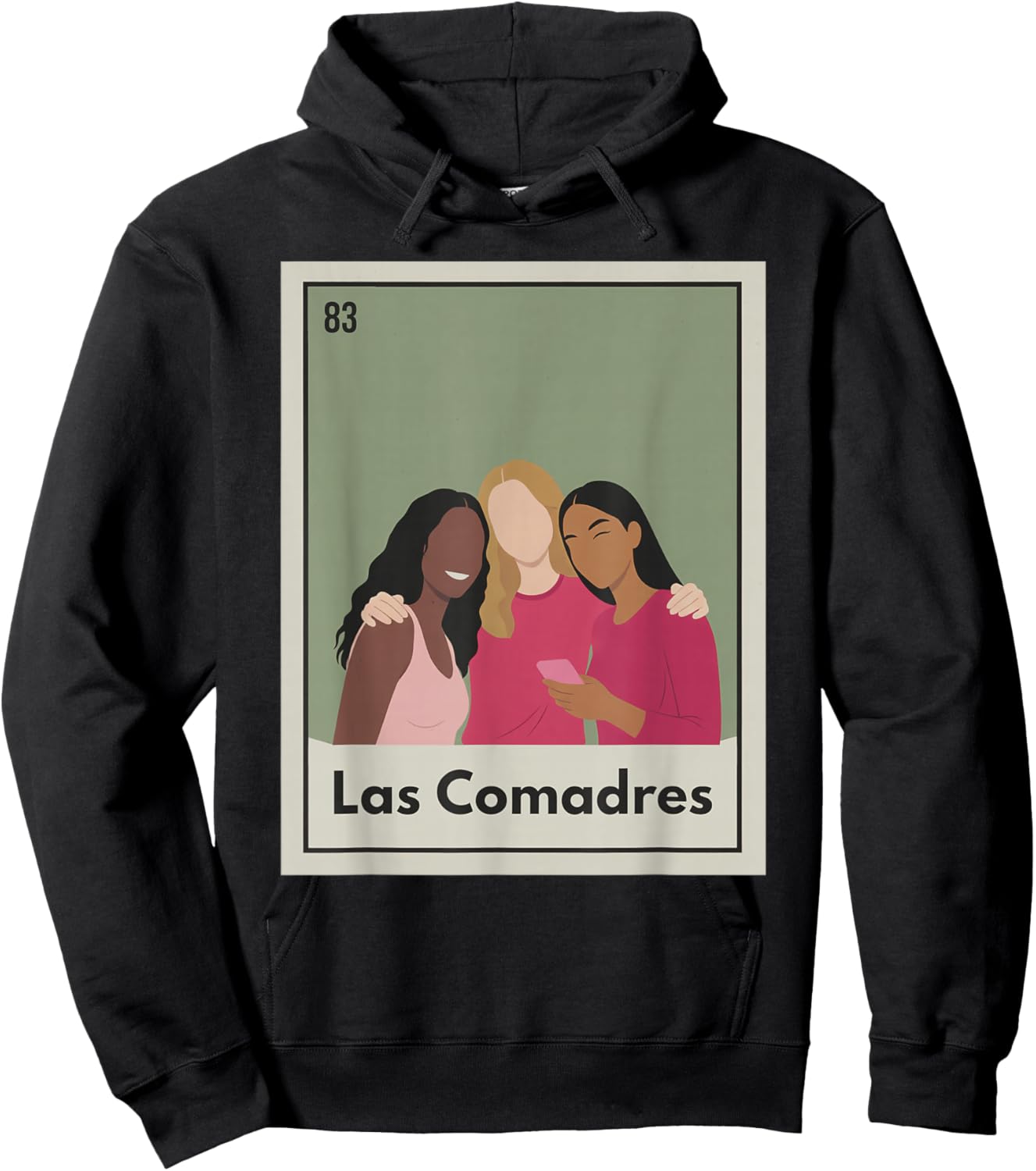 Mexican Latina Best Friend BFF Besties Squad Las Comadres Hoodie - Hoodie | Black