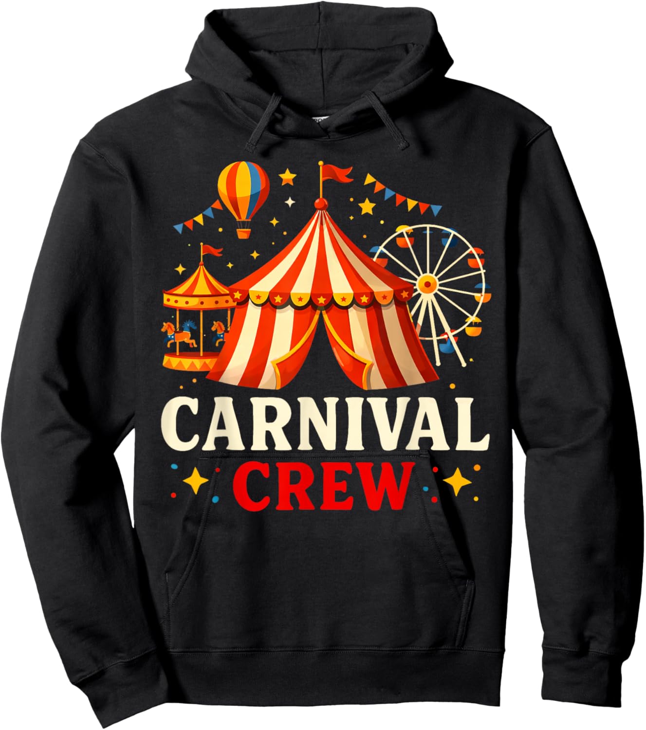 Carnival Crew Party Themed Funny Circus Staff Kid Boys Girls Hoodie - Hoodie | Black