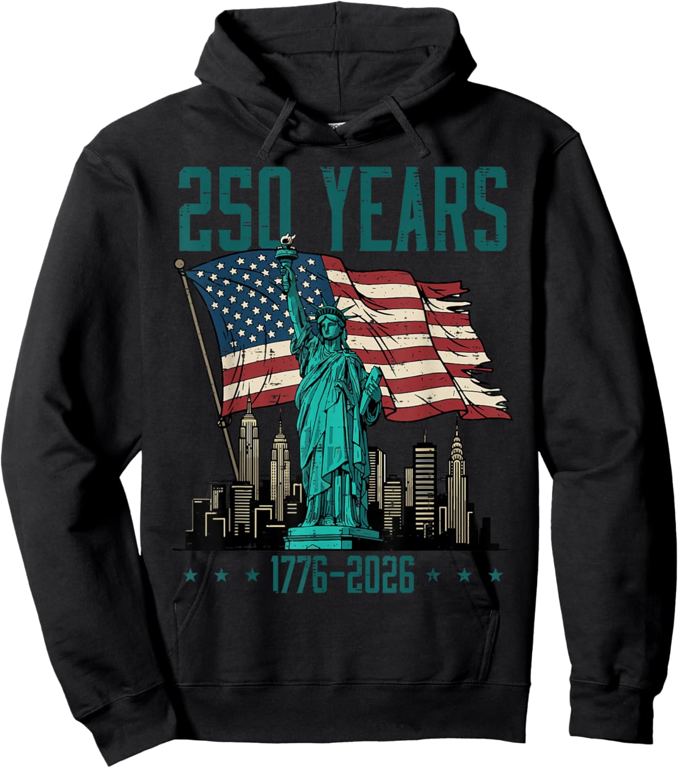 250 Years Statue of Liberty 250th Anniversary Women Men Kids Hoodie - Hoodie | Black