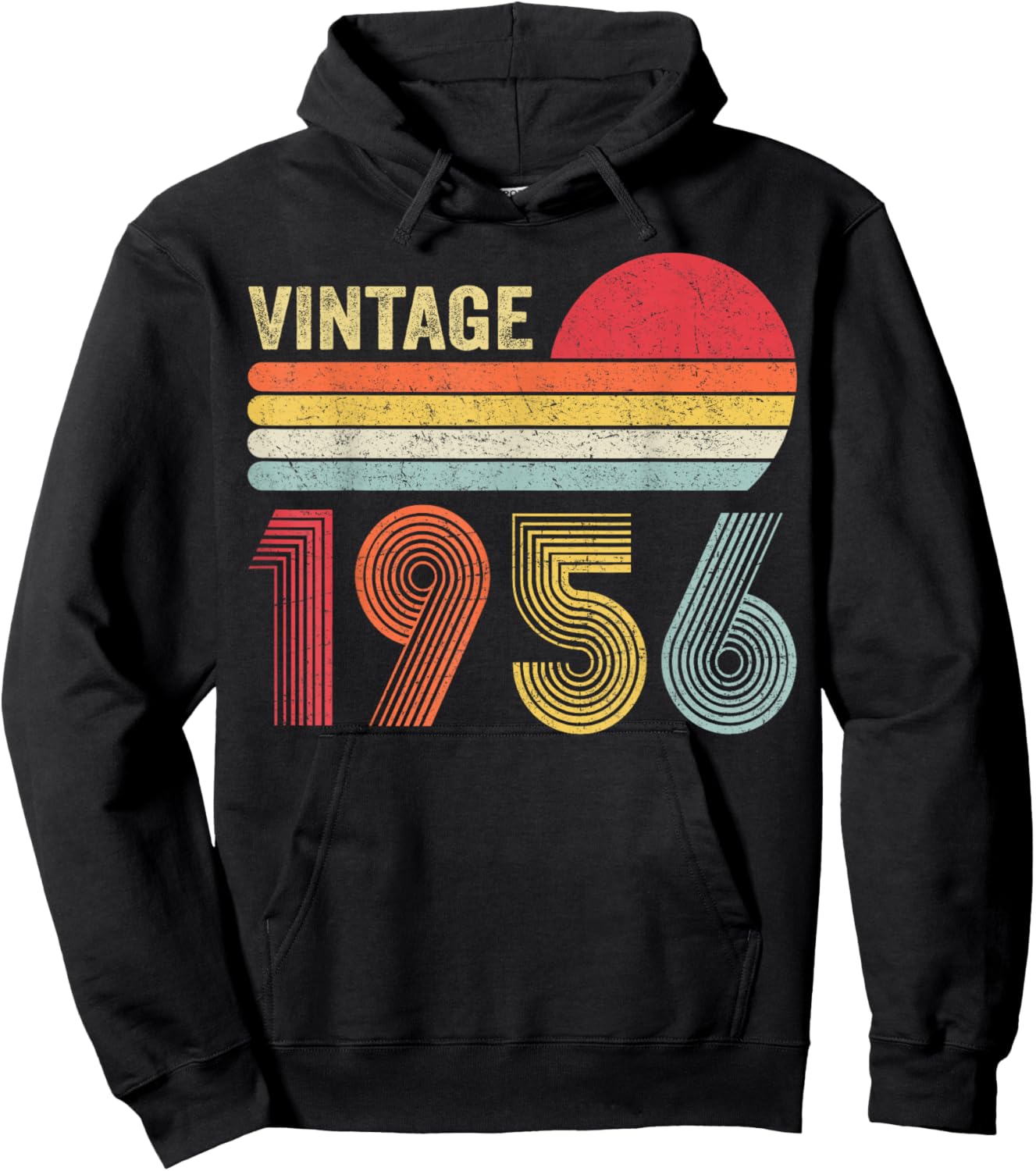 Vintage 1956 70th Birthday Gift Men Women 70 Years Old Hoodie - Hoodie | Black