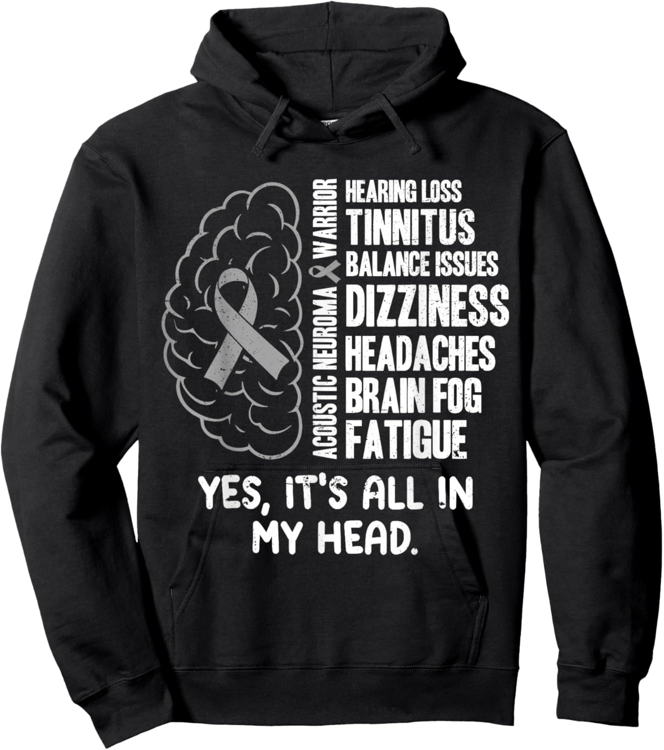 Acoustic Neuroma Warrior Hoodie - Hoodie | Black