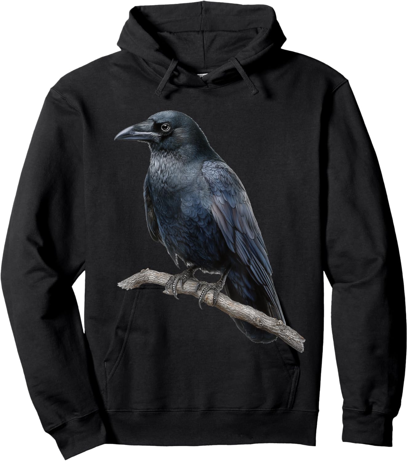 Crow Raven Bird Graphic Hoodie - Hoodie | Black