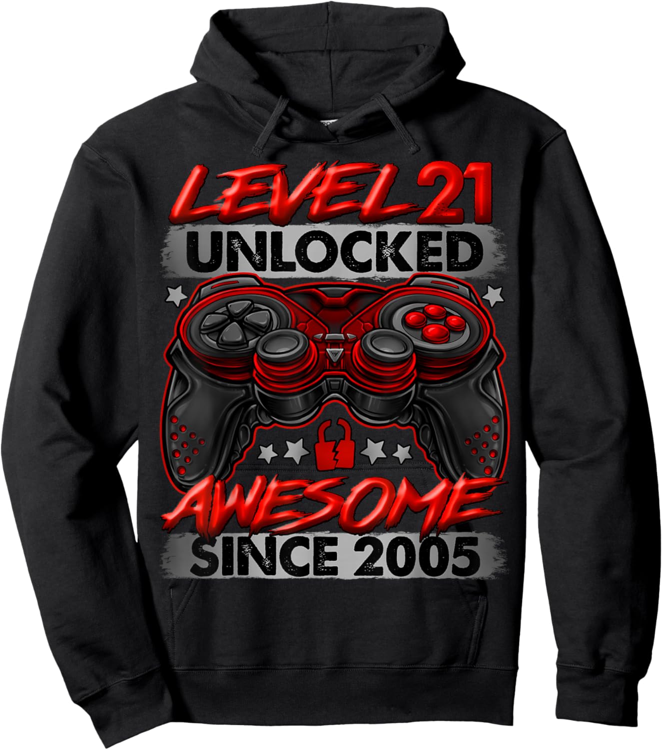 Level 21 Unlocked 21 Year Old Gifts Boys 21st Birthday Boy Hoodie - Hoodie | Black