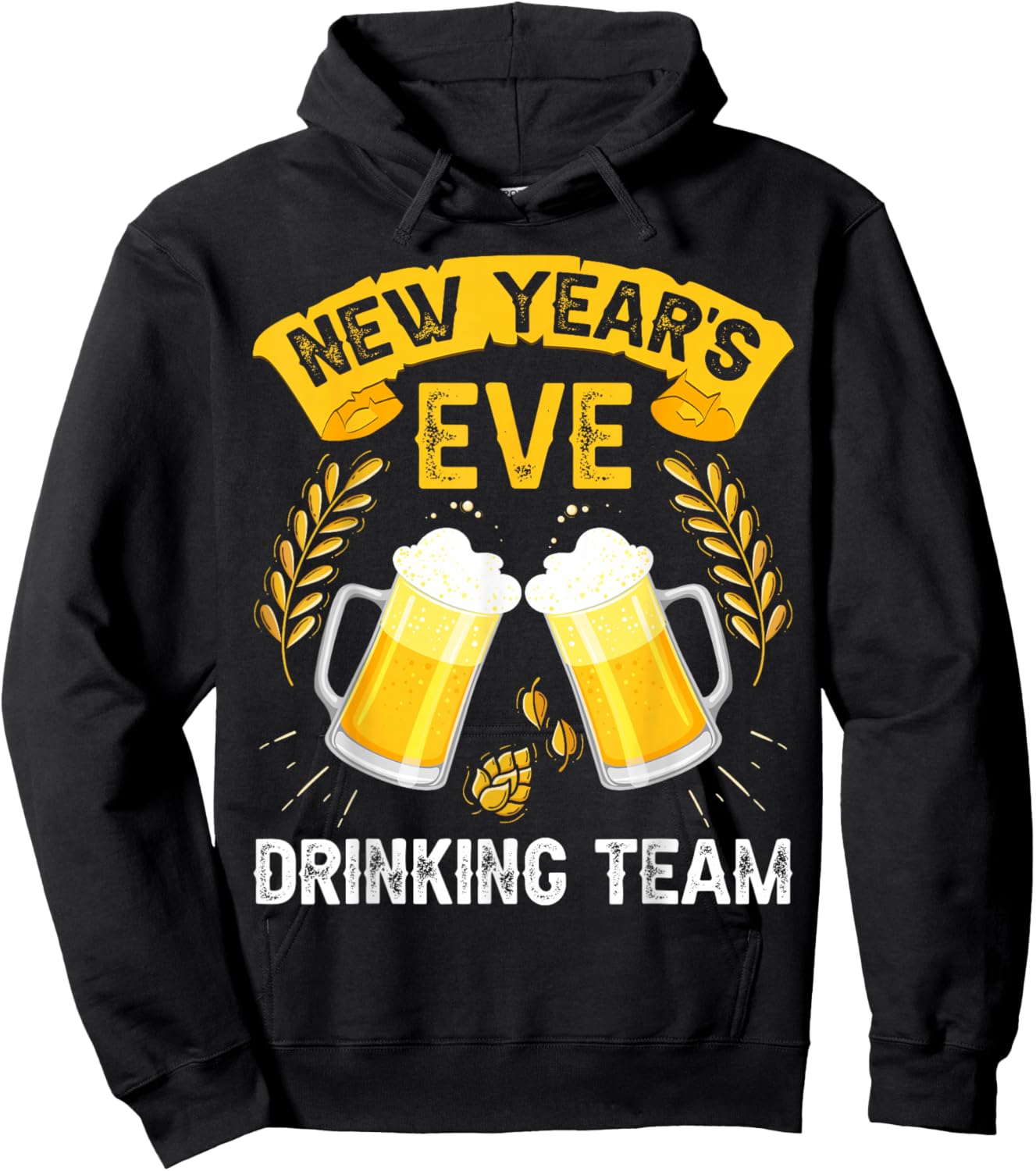 New Year's Drinking Team Beer Happy New Year 2026 Women Men Hoodie - Hoodie | Black
