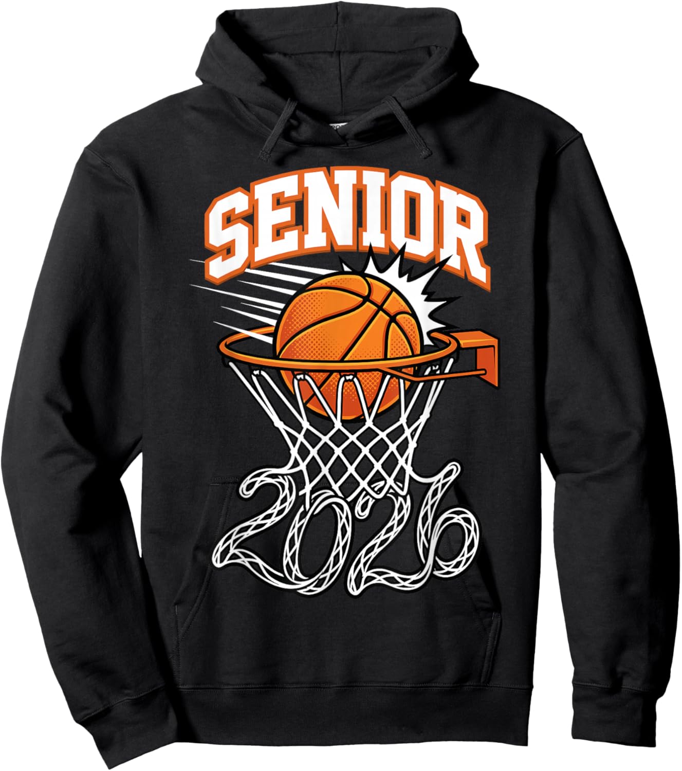 Class of 2026 Graduation Senior 26 Basketball Outfit Hoodie - Hoodie | Black