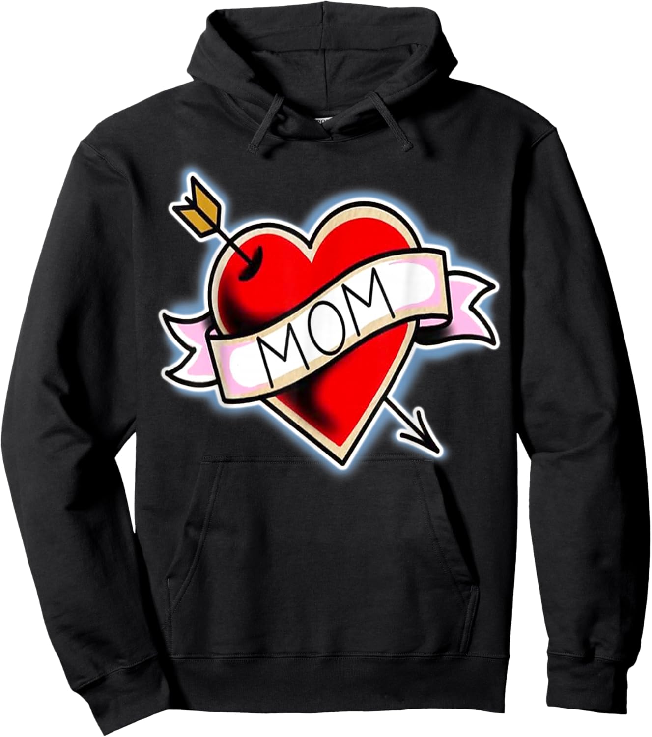 Mom Heart Classic Tattoo Flash Hoodie - Hoodie | Black