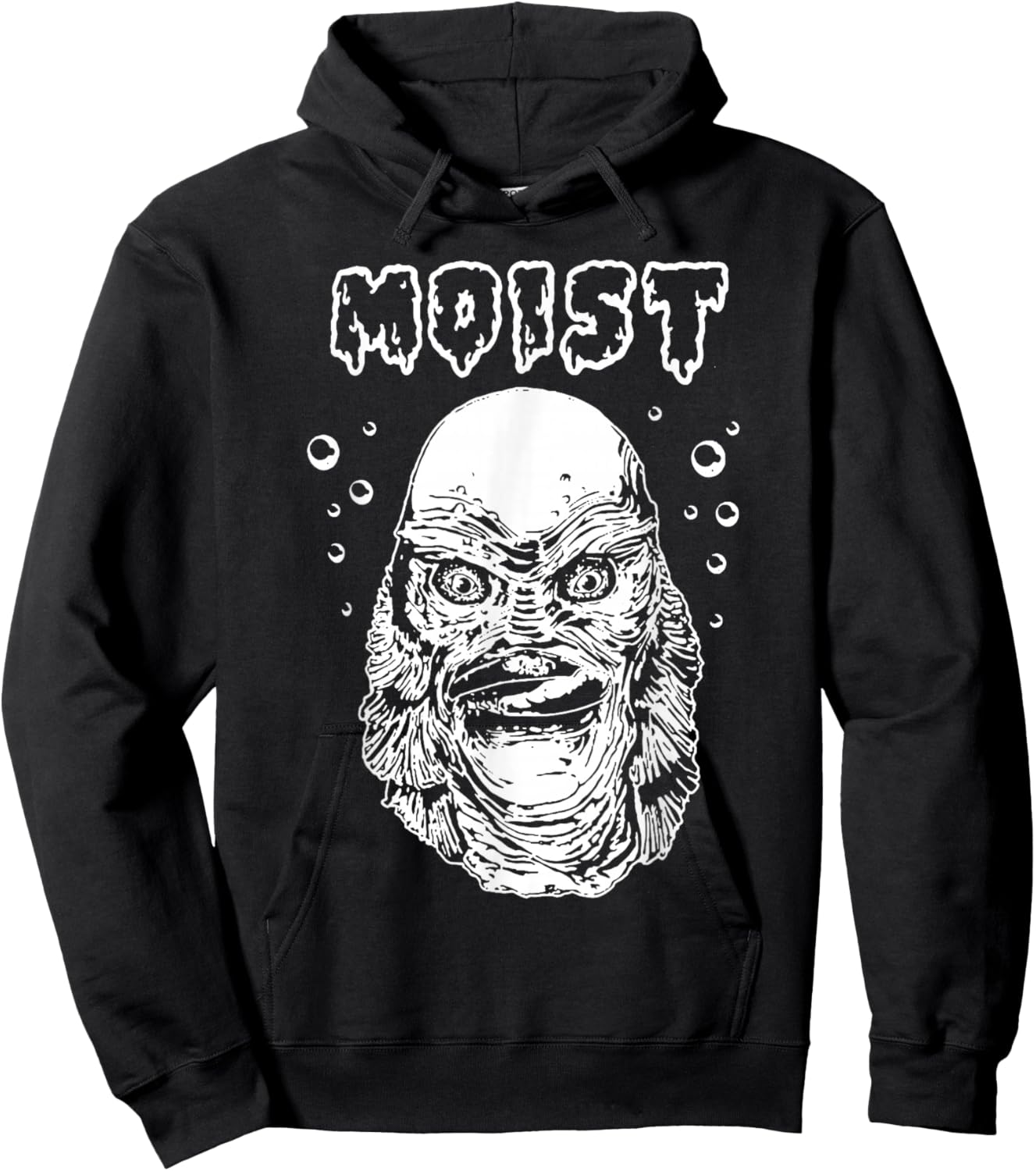 Black Moist Lagoon Halloween Creature Hoodie - Hoodie | Black