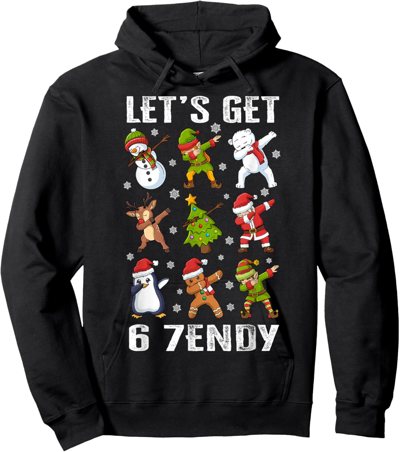 Let's Get 6 7endy Six Seven 67 Christmas Dabbing Santa Dab Hoodie - Hoodie | Black