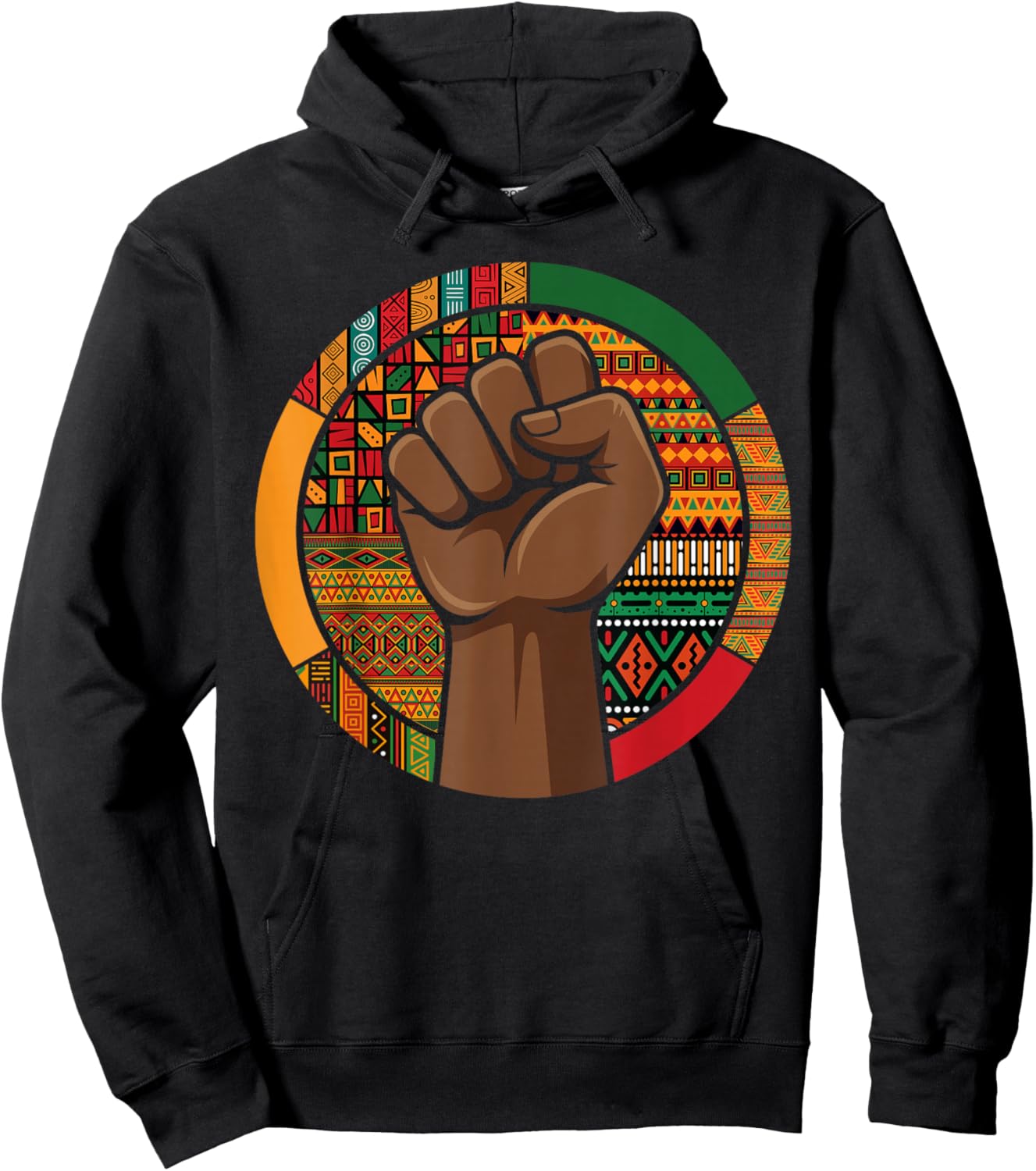 Melanin Fist Black History Month Afro American African Pride Hoodie - Hoodie | Black