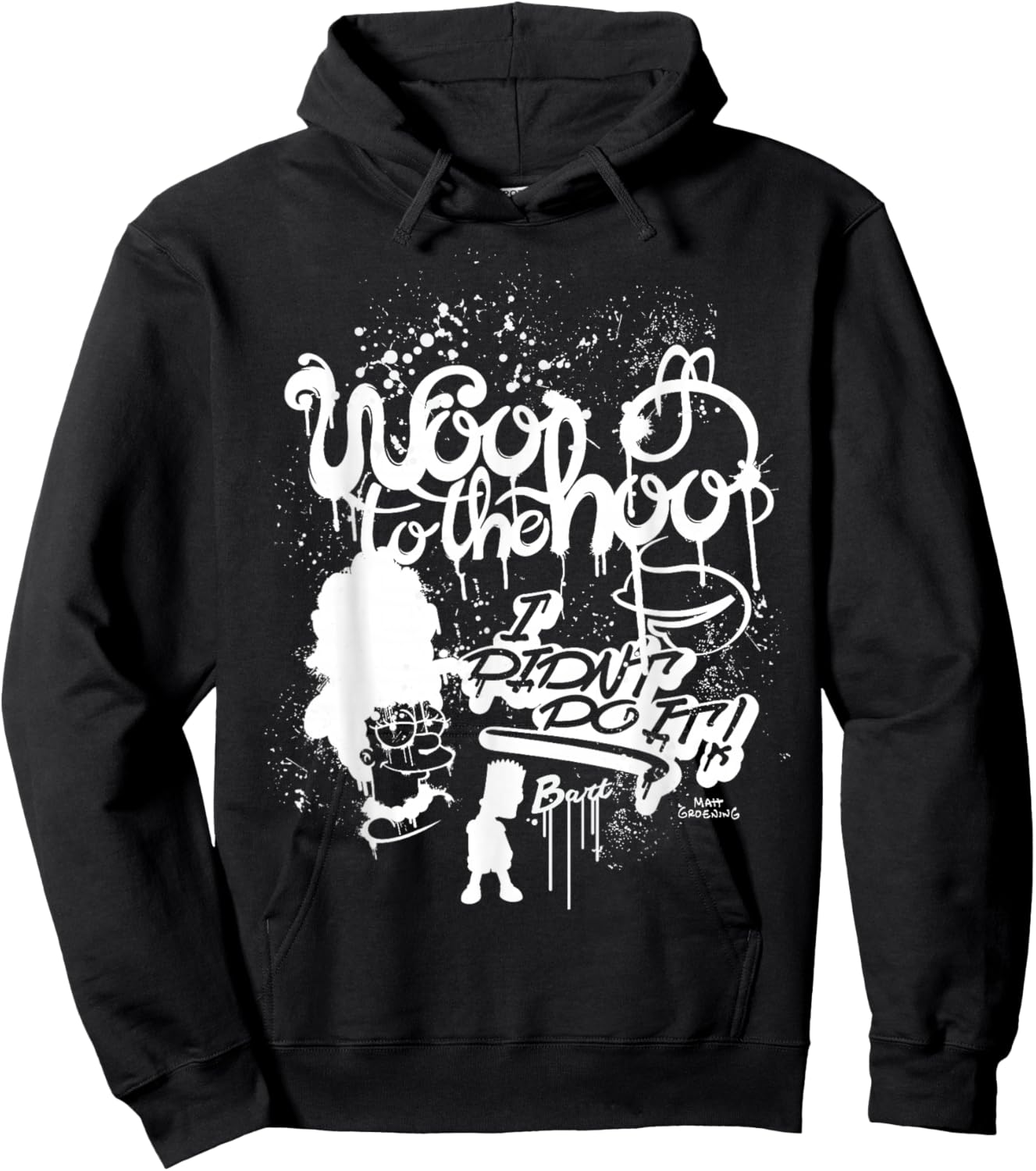 The Simpsons Bart Woo to The Hoo I Ride The Pen Graffiti Hoodie - Hoodie | Black