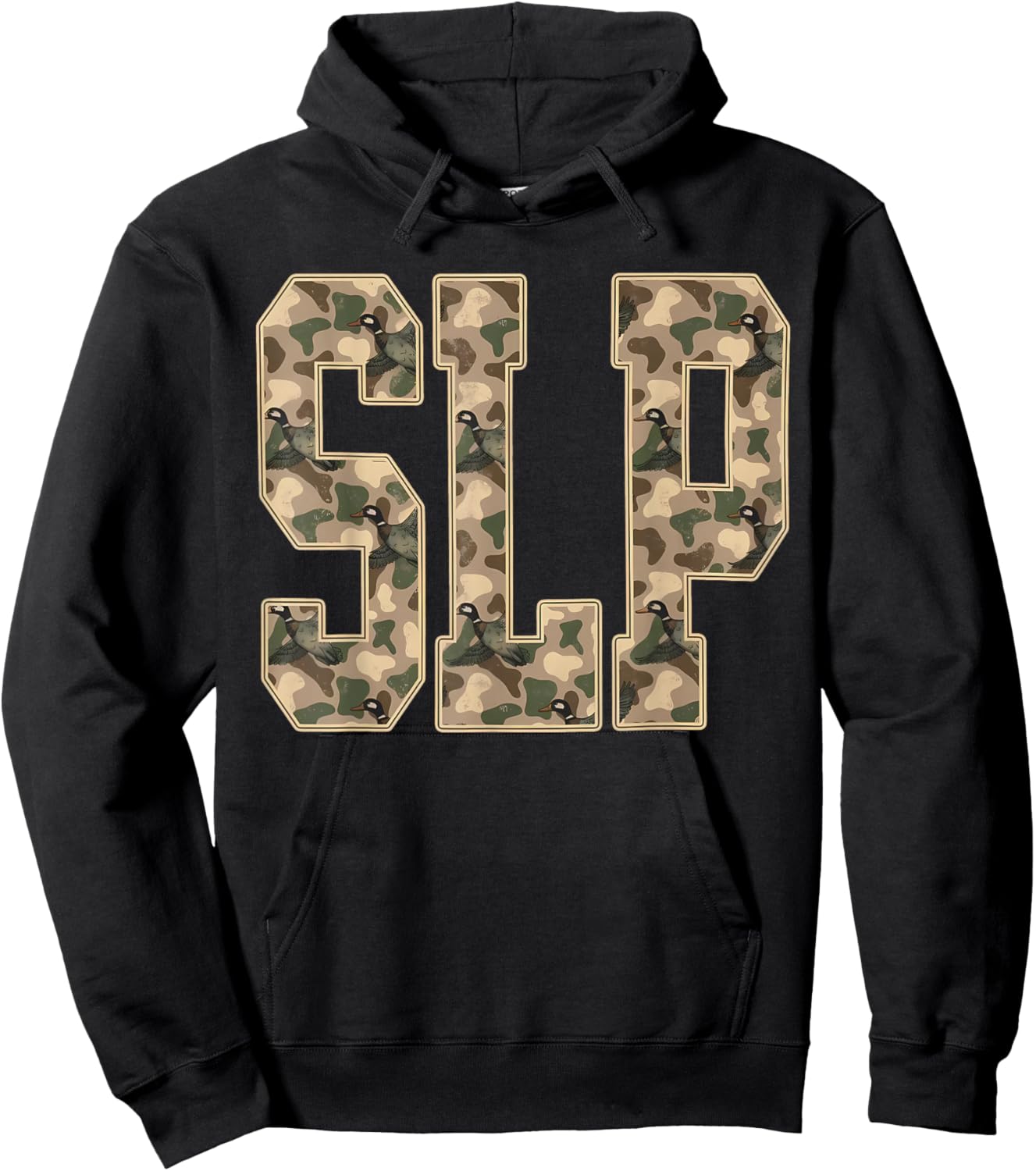 Retro Camo SLP Speech Language Pathologist Camouflage Speech Hoodie - Hoodie | Black