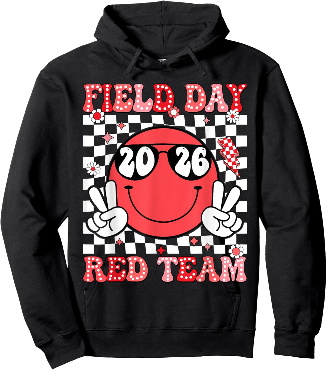 Field Day Red Team Funny for Teacher Kids Field Day Games Hoodie - Hoodie | Black