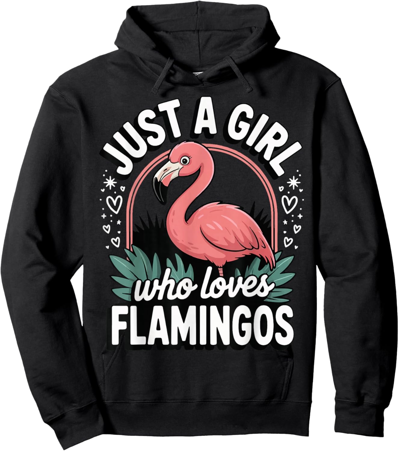 Just A Girl Who Loves Flamingos Hoodie - Hoodie | Black