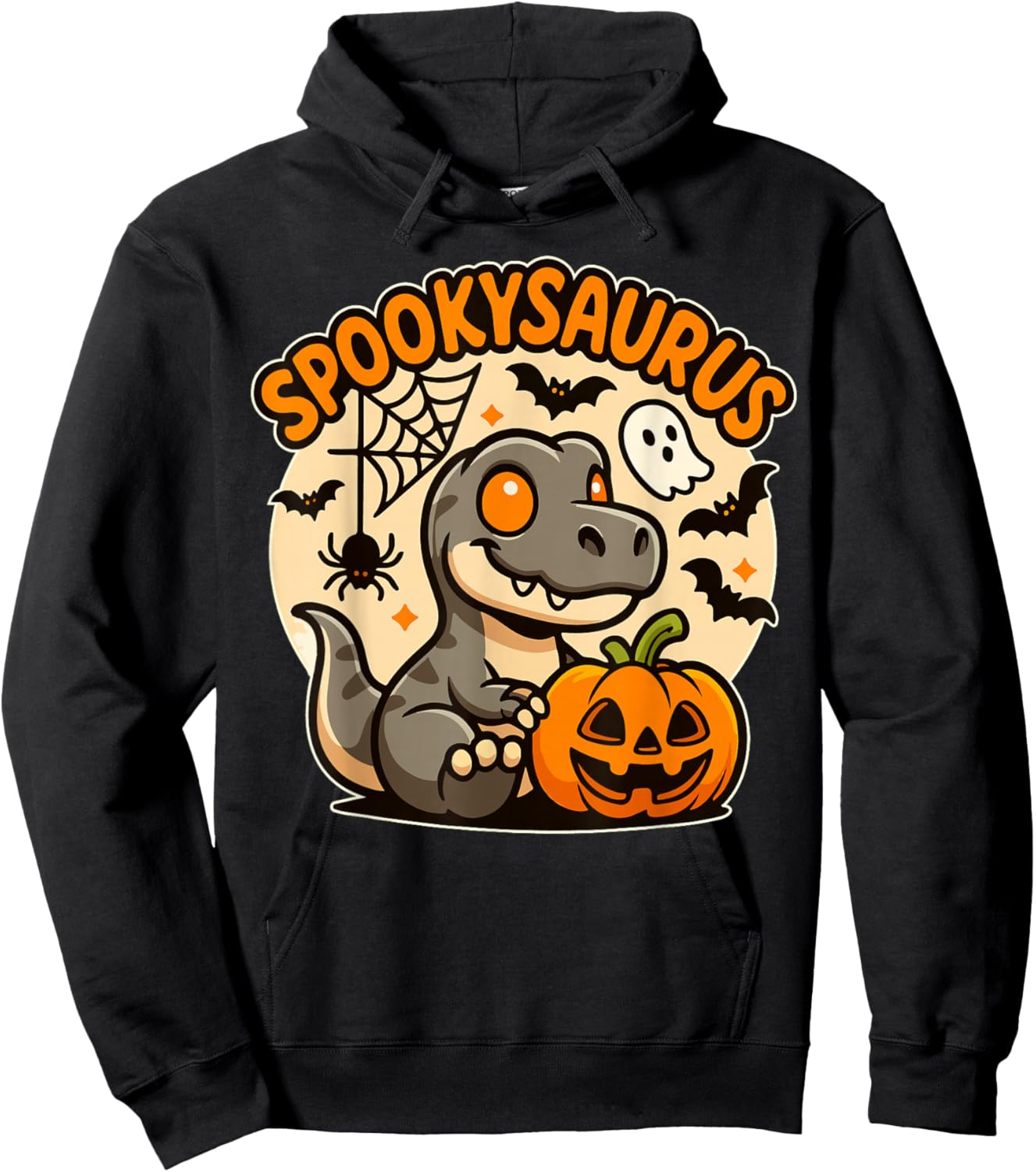 SpookySaurus Kids Halloween Dinosaur Kids Toddler Boys Youth Hoodie - Hoodie | Black