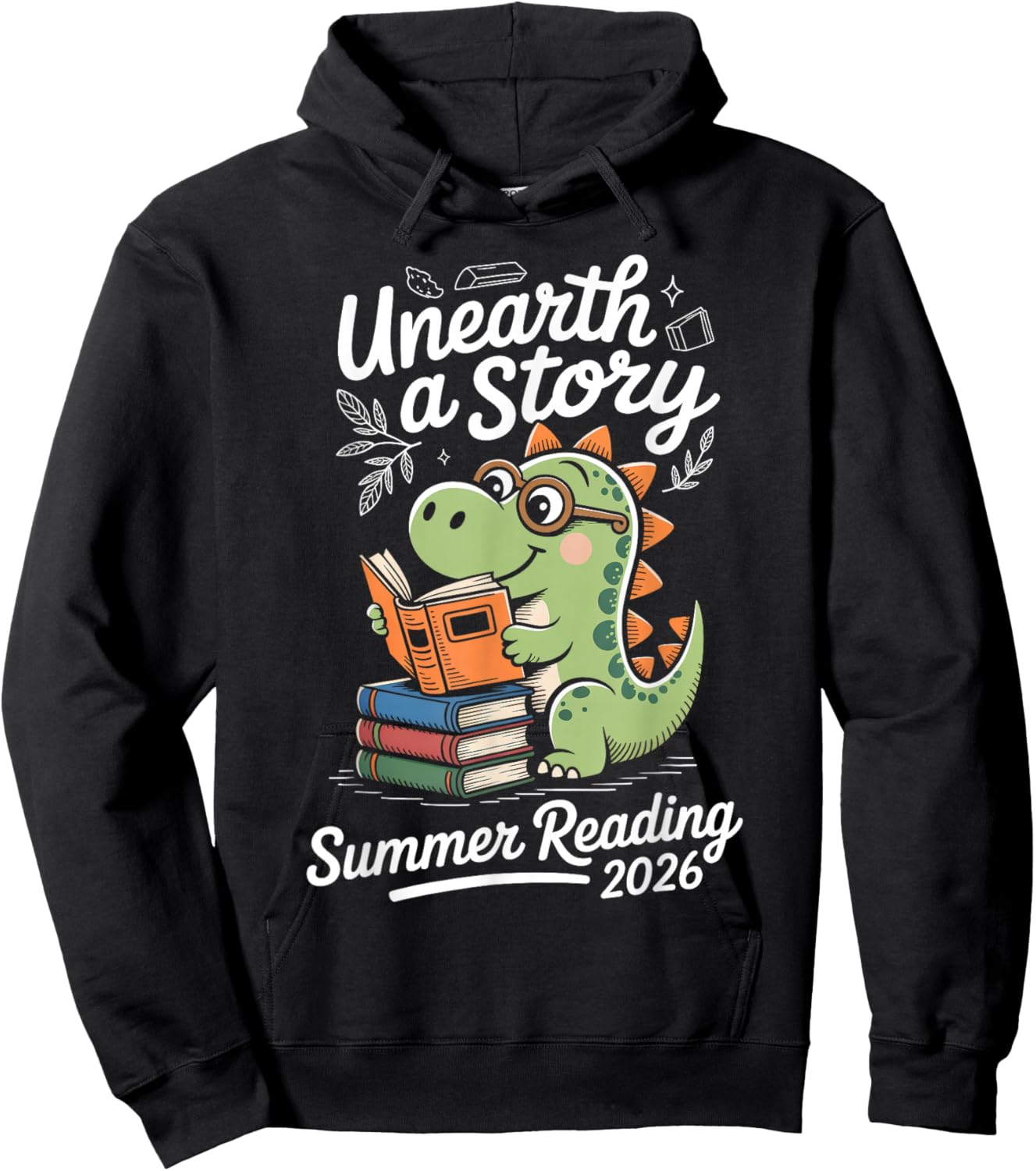 Unearth A Story Summer Reading 2026 Dino Hoodie - Hoodie | Black