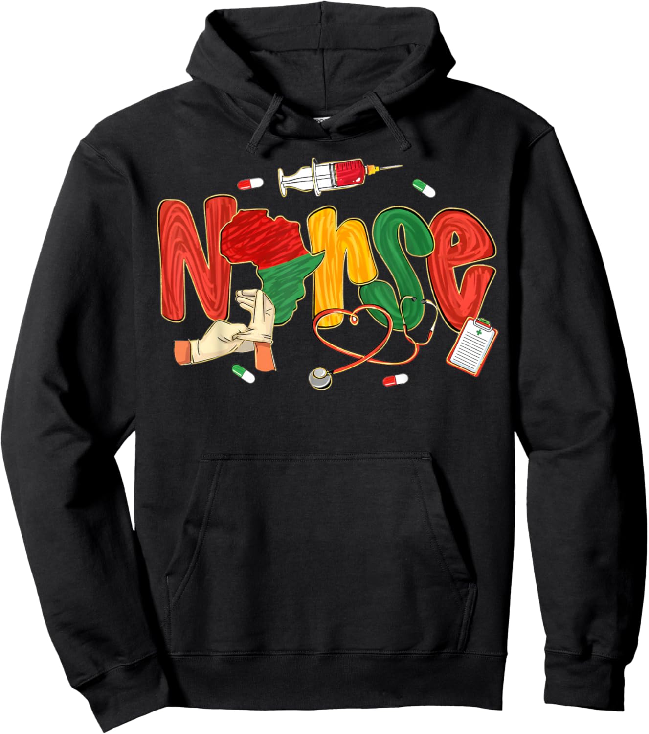 Nurse Black History Black Nurse African Juneteenth Hoodie - Hoodie | Black