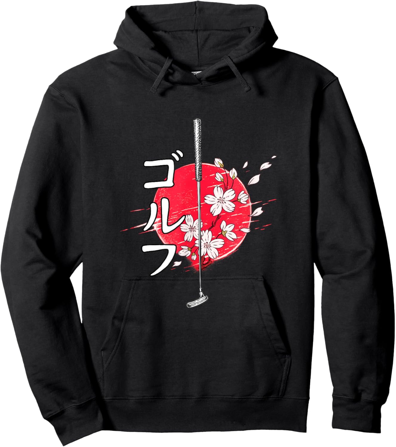 Golf Japanese Blossom Golf Samurai Hoodie - Hoodie | Black