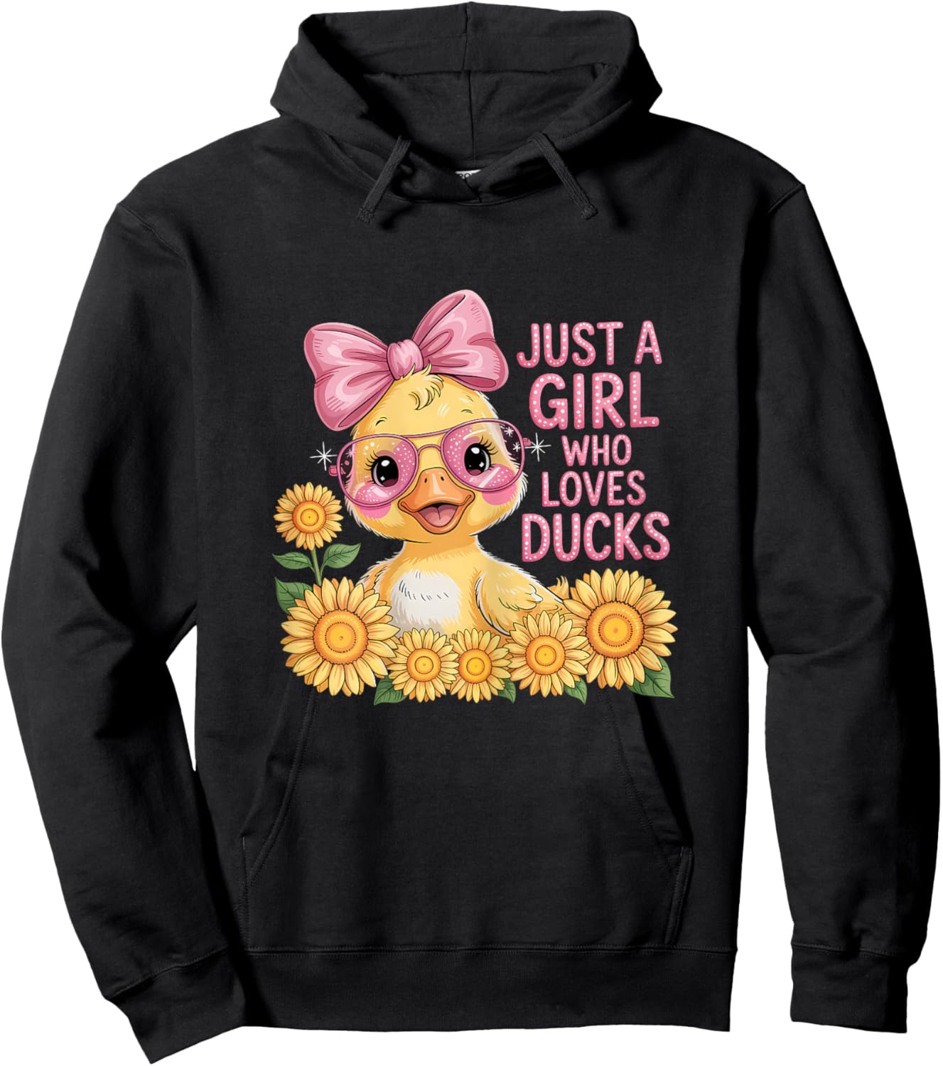 Just A Girl Who Loves Ducks Cute Duck Hoodie - Hoodie | Black
