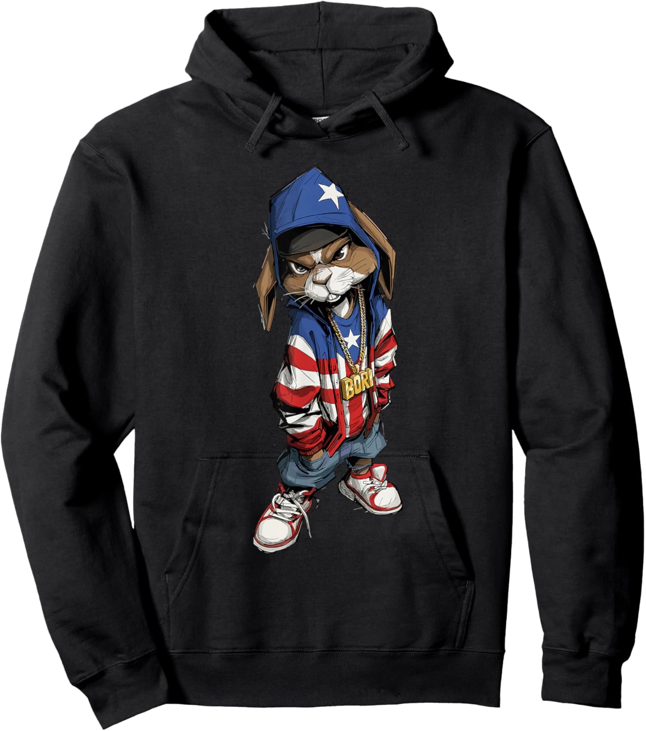 Coquí Frog Puerto Rico Proud Boricua Bunny Coqui Frog Hoodie - Hoodie | Black