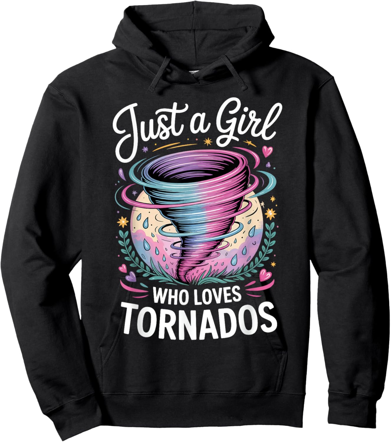 Just A Girl Who Loves Tornados Hoodie - Hoodie | Black