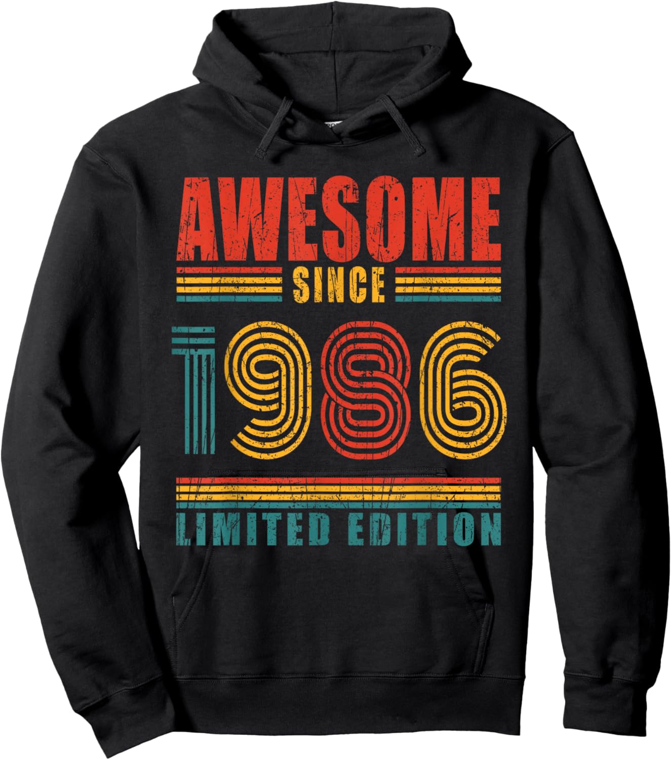 40th Birthday Awesome Since 1986 Vintage 40 Birthday Hoodie - Hoodie | Black
