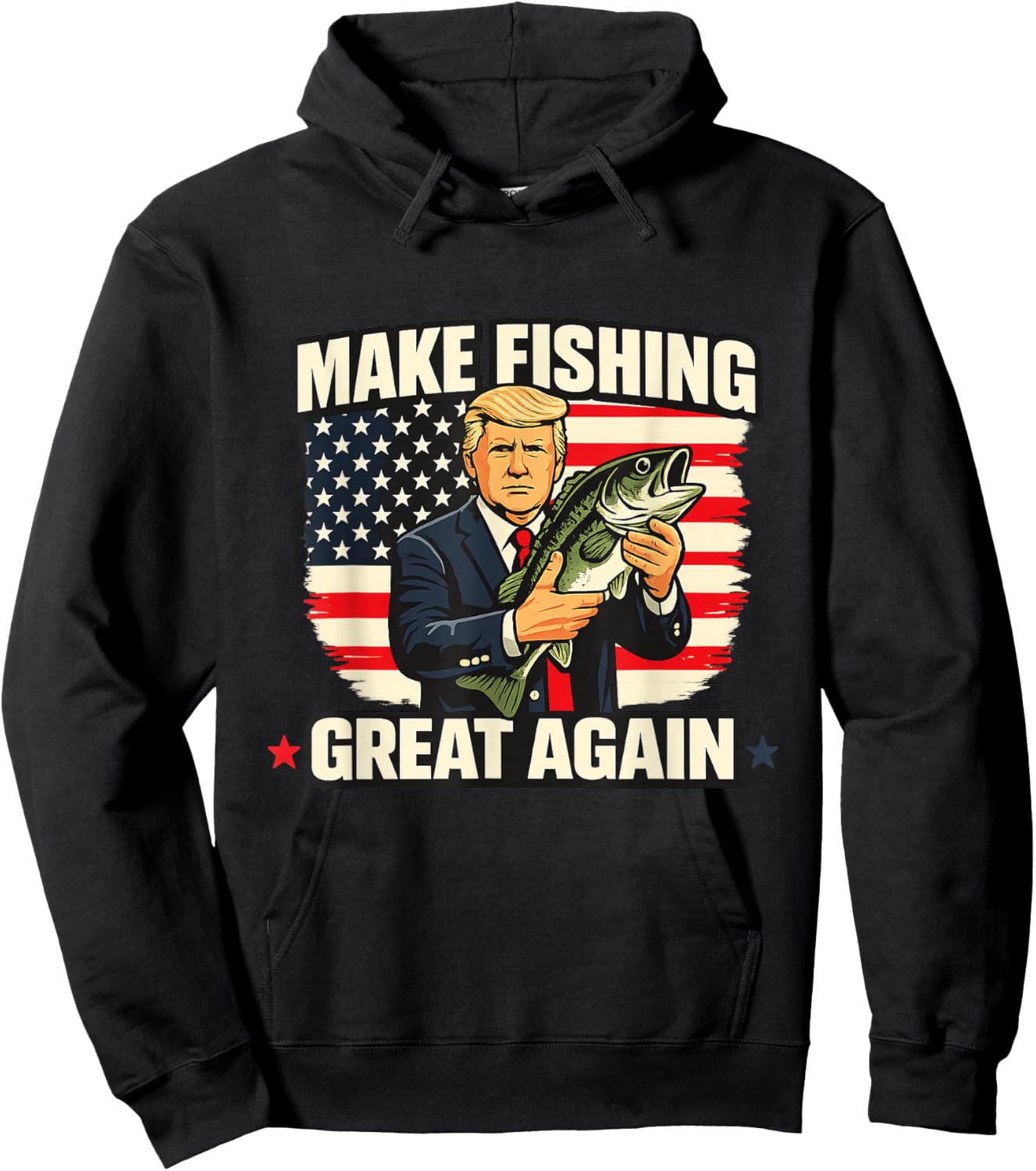 Making Fishing Great | Make Fishing Lover Fisherman Angler Hoodie - Hoodie | Black