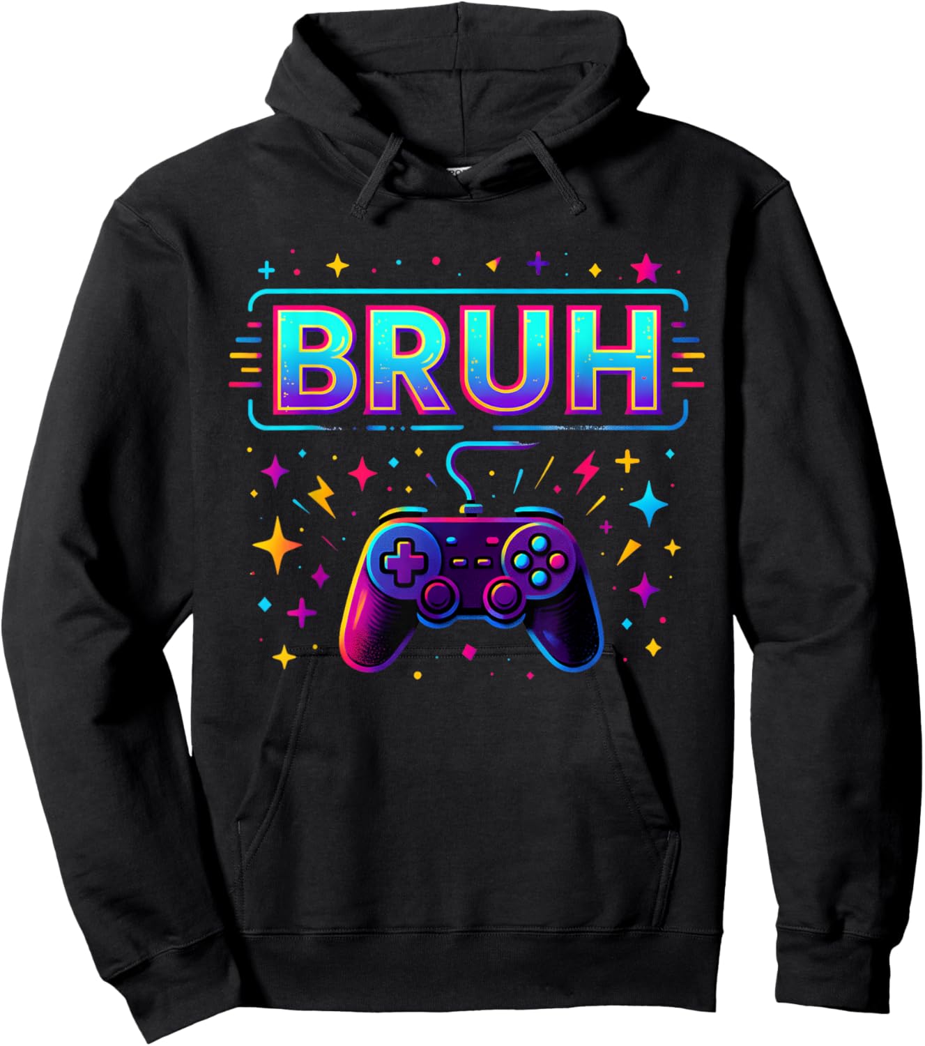 Gamer Bruh Video Game Funny Birthday Gaming Teen Boys Kids Hoodie - Hoodie | Black