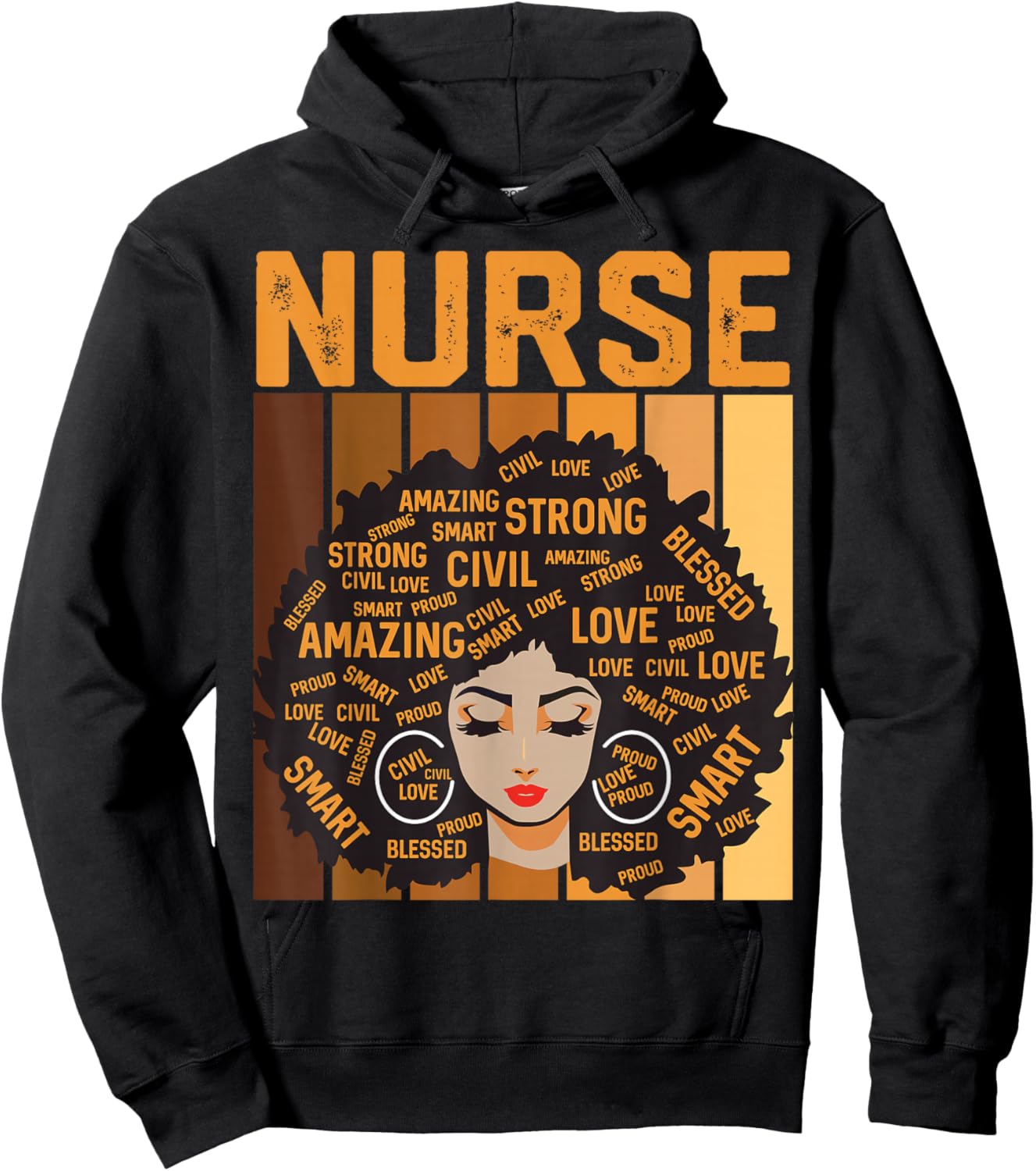 Nurse Powerful Black History Month Black Pride Design Hoodie - Hoodie | Black