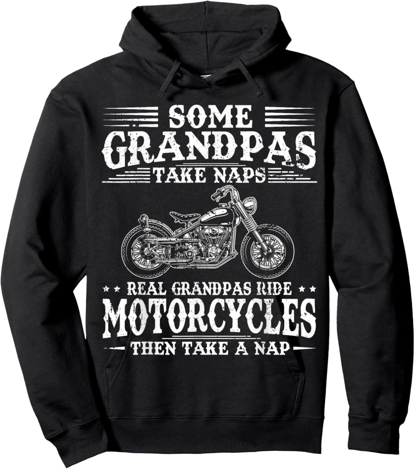 Some Grandpas Take Naps Real Grandpas Ride Motorcycles Hoodie - Hoodie | Black