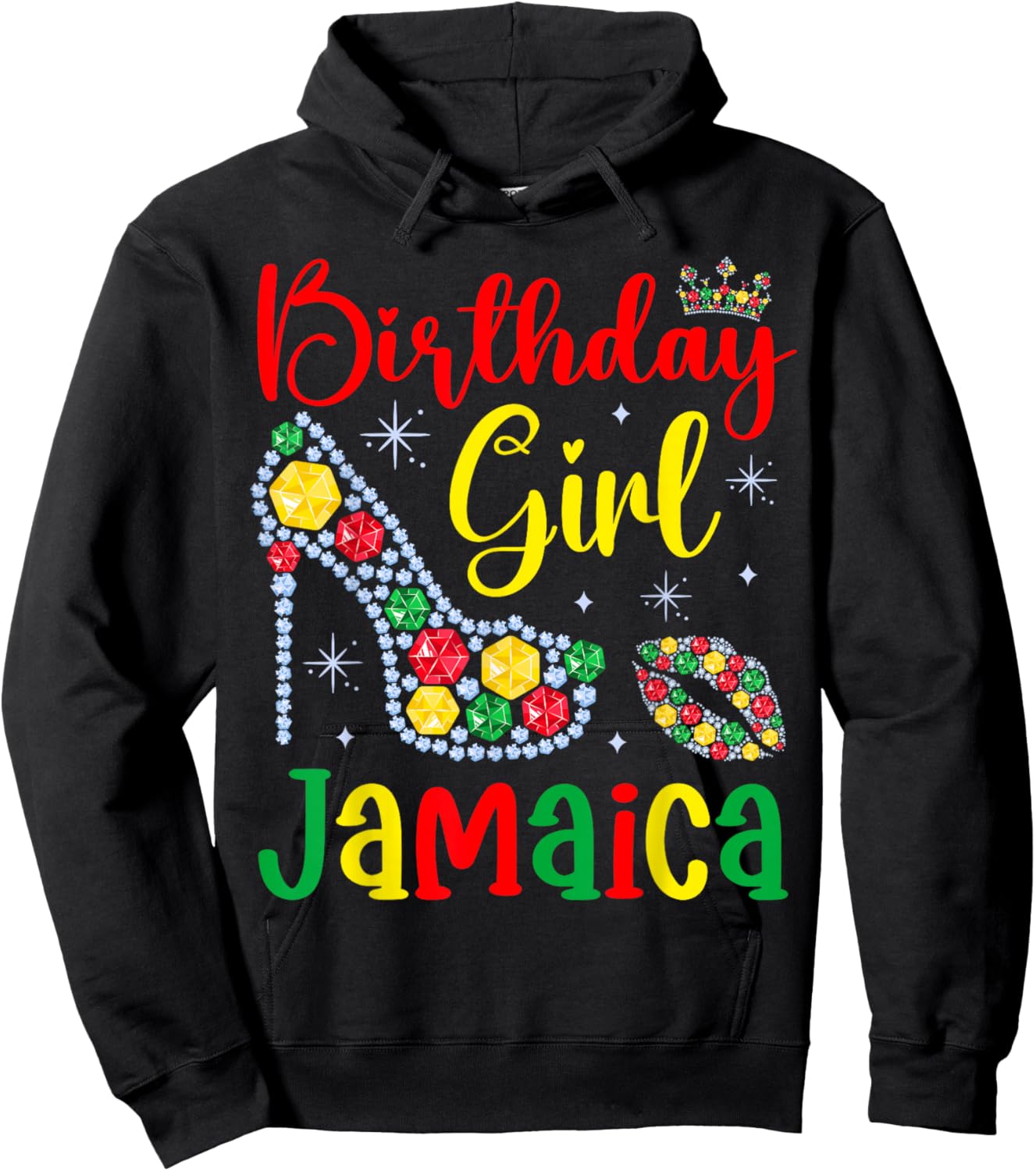 Jamaica Birthday Girl Bday Party Crew Jamaican Women Girls Hoodie - Hoodie | Black