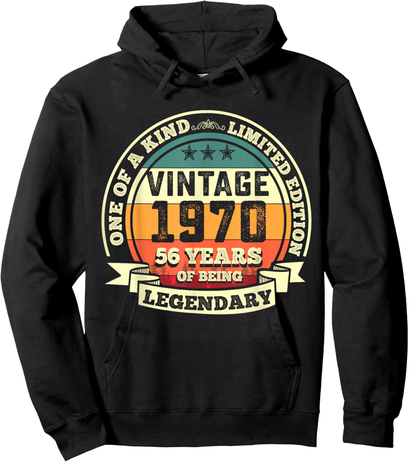 56th Birthday Gift 56 Years of Being Legendary 56 Yrs Old Hoodie - Hoodie | Black
