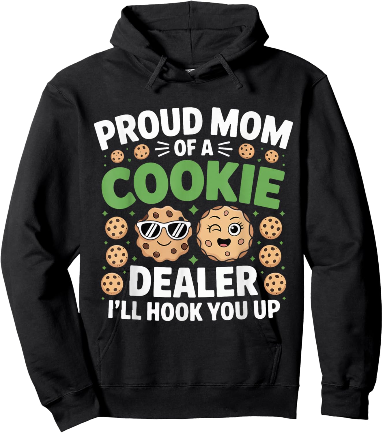 Proud Cookie Dealer Mom Funny Baking Mama Dessert Humor Hoodie - Hoodie | Black