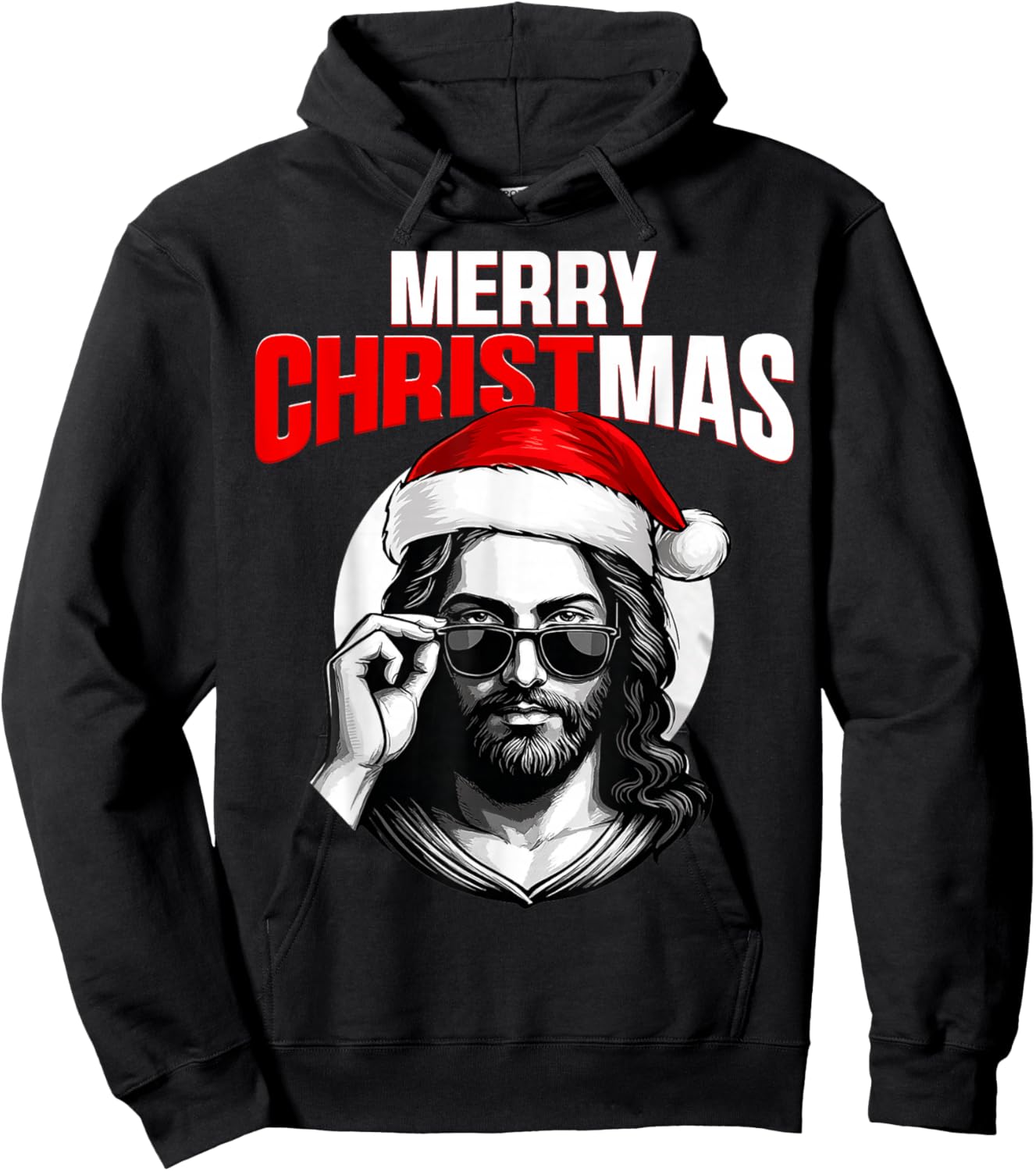 Merry Christmas Christian Jesus Pajamas Pjs Xmas Men Women Hoodie - Hoodie | Black