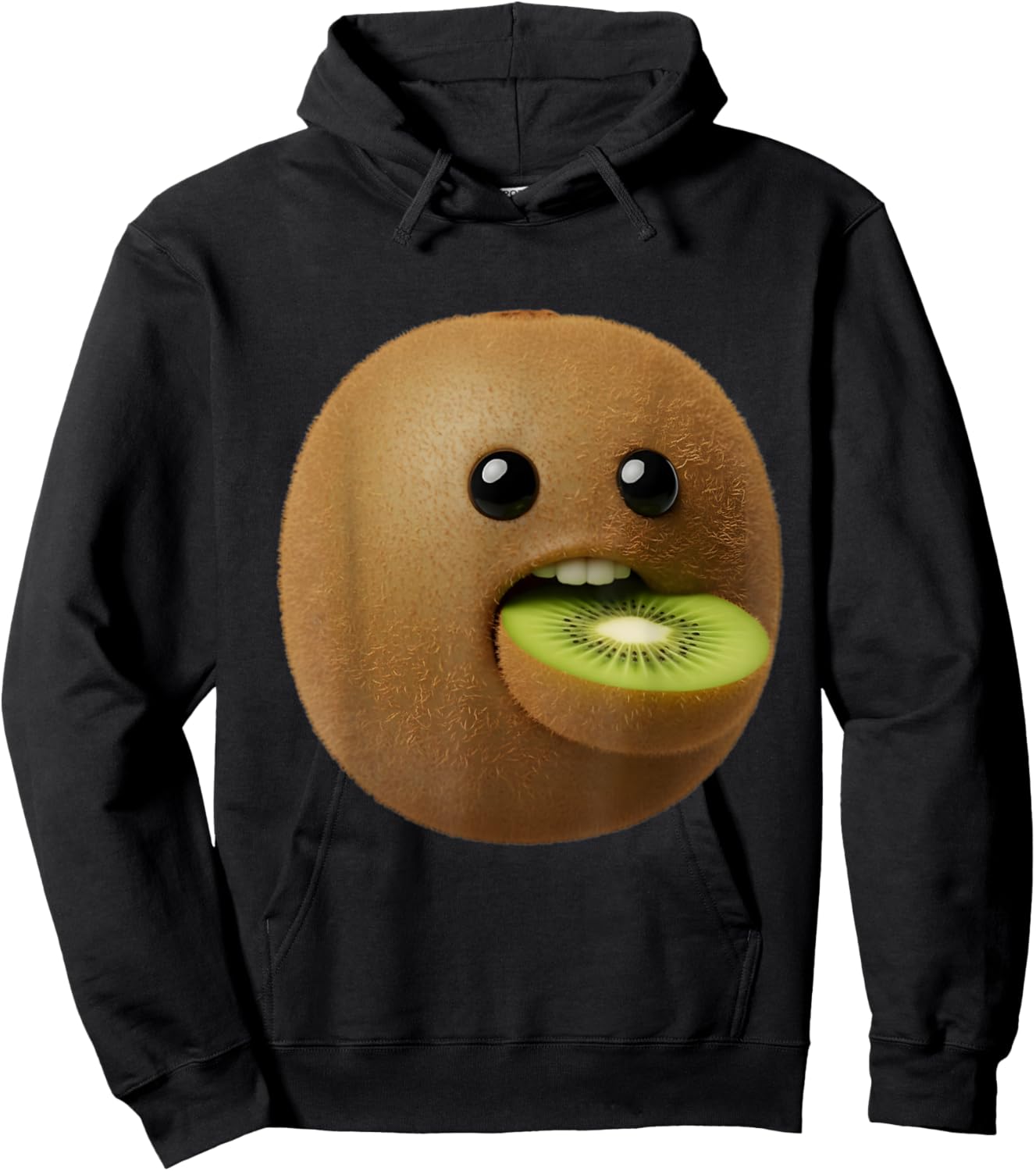 Niche Fruits Funny Kiwi Meme Brainrot Surreal Hoodie - Hoodie | Black