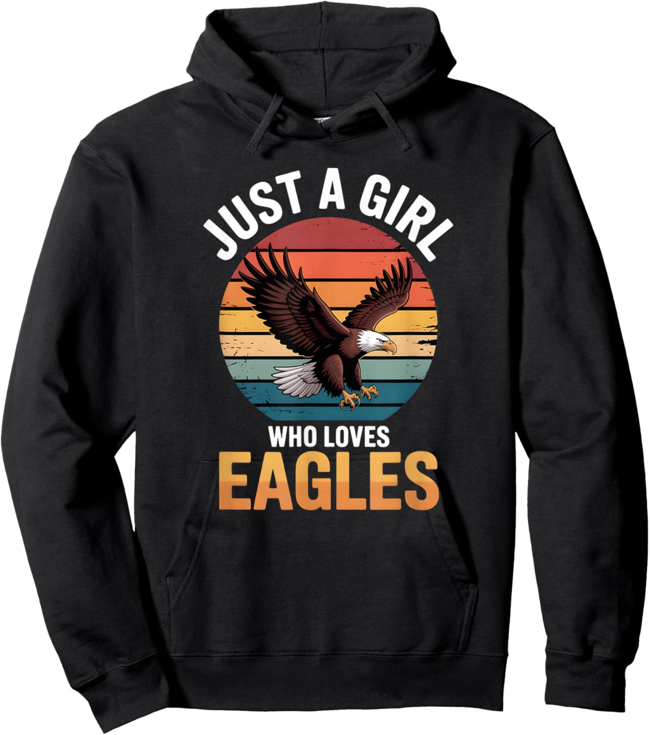 Girls Eagle Hoodie - Hoodie | Black
