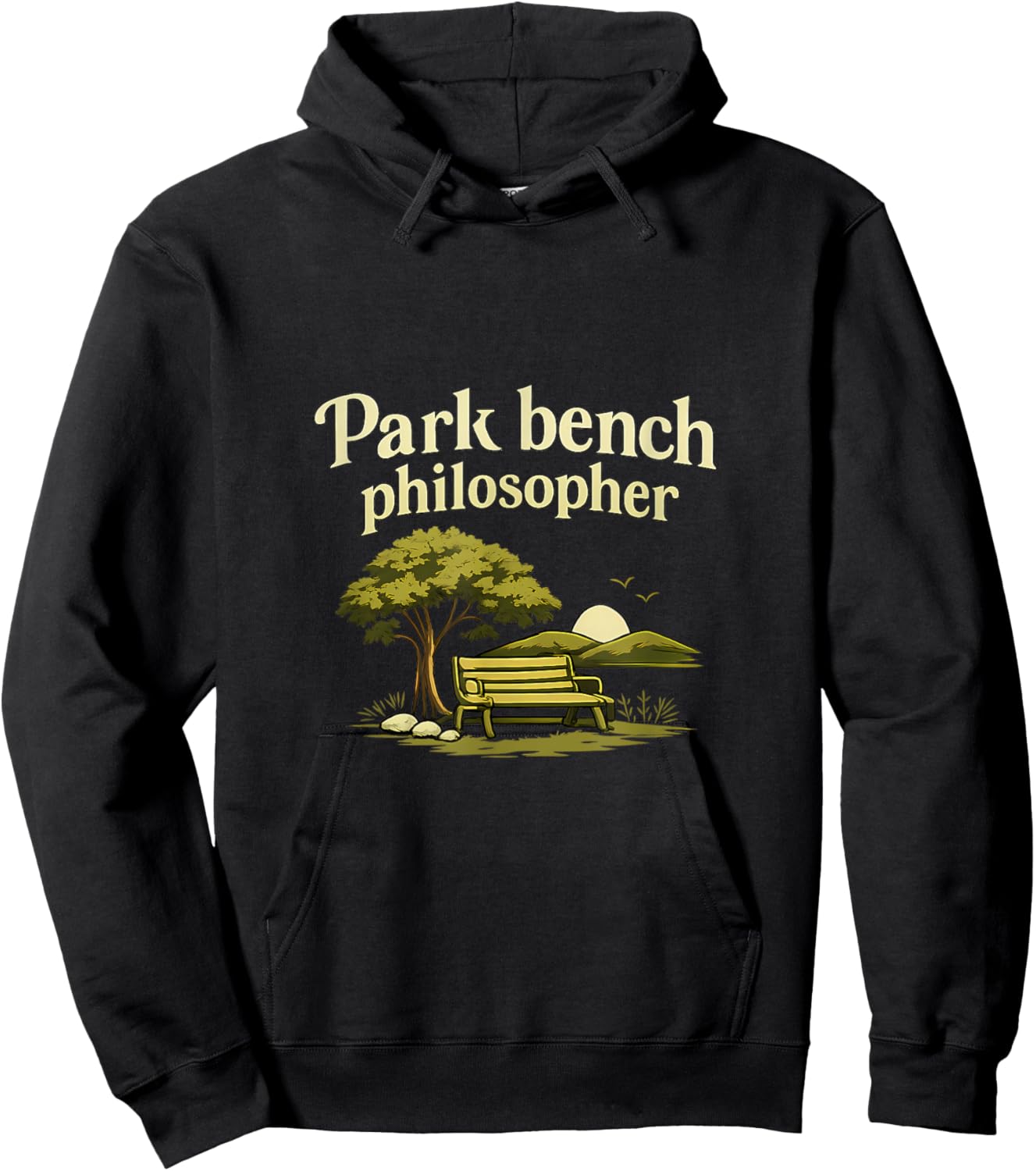 Park Bench Philosopher Local Pride Badge Design Hoodie - Hoodie | Black