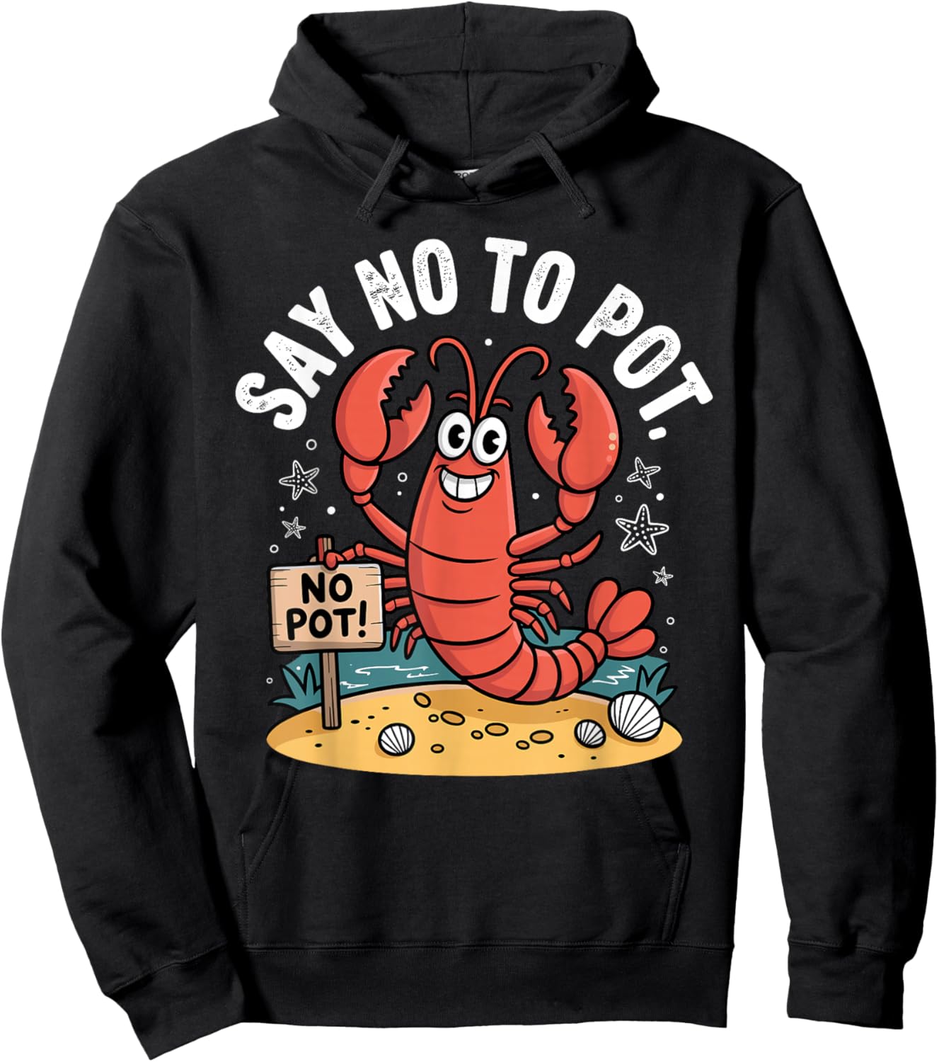 Funny Lobster Design Women Kids Animal Lobster Lover Hoodie - Hoodie | Black