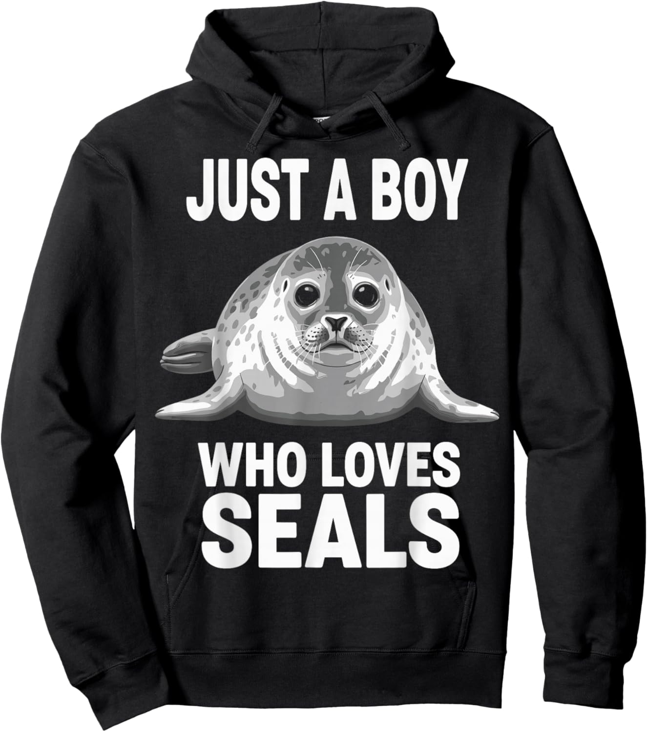 Just a Boy Who Loves Seals Hoodie - Hoodie | Black