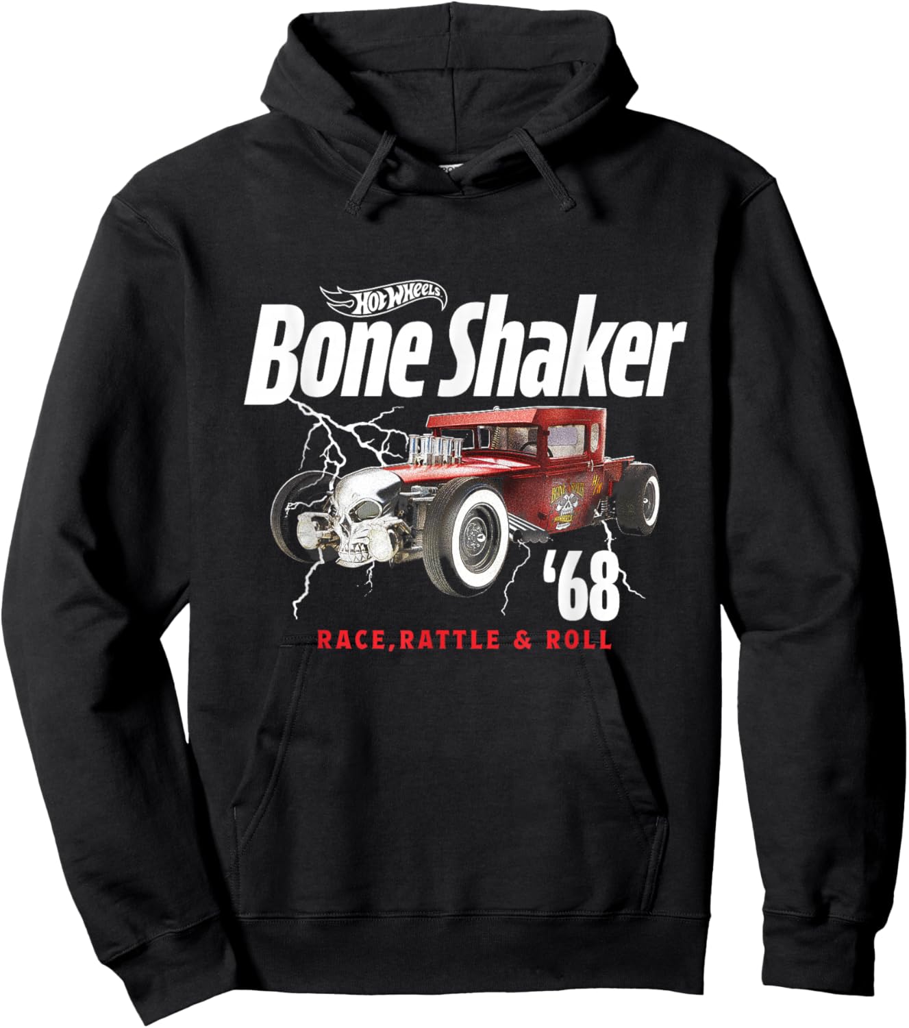 Hot Wheels Bone Shaker Race, Rattle & Roll Hoodie - Hoodie | Black