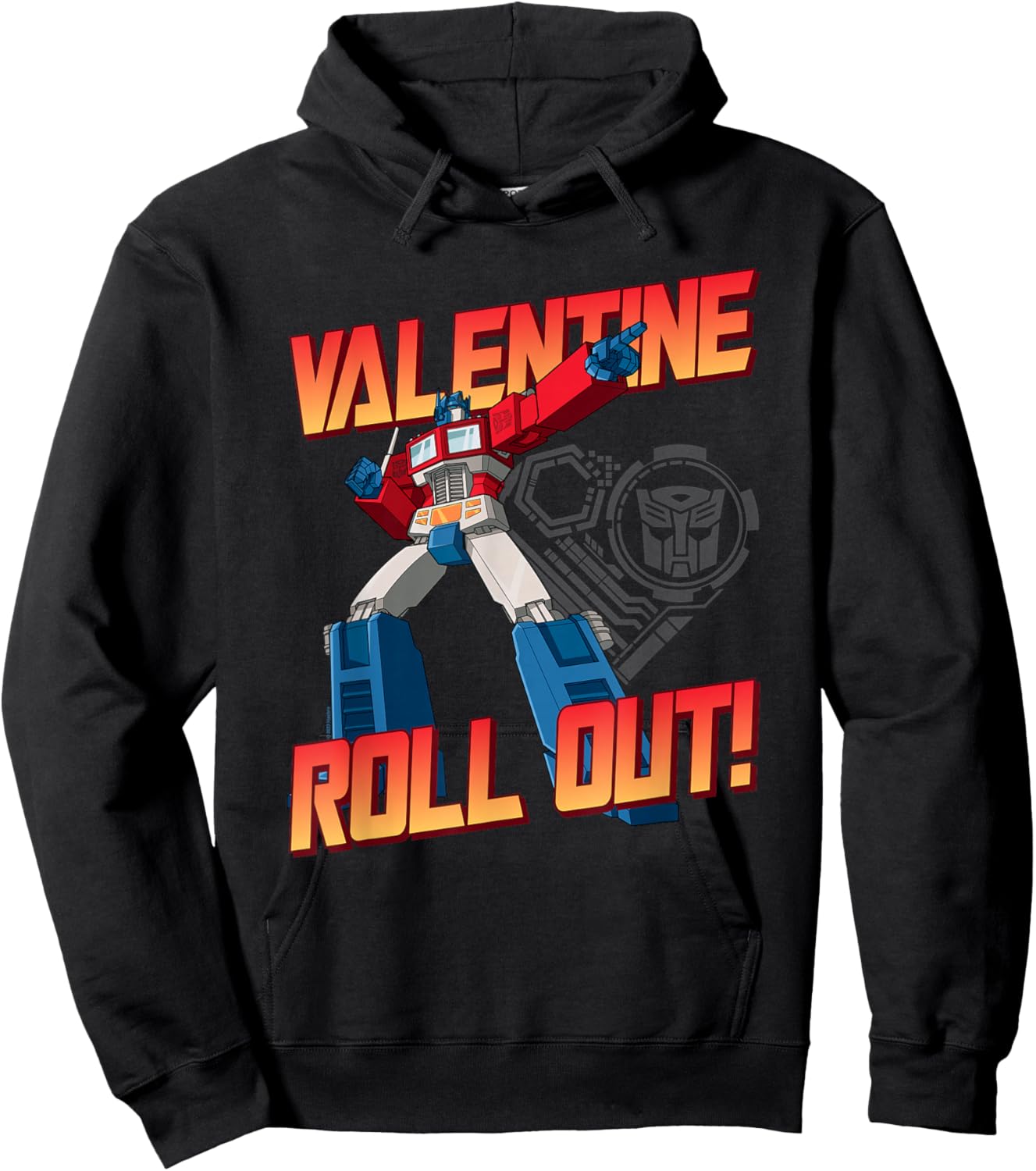 Transformers Optimus Prime Valentine's Day Roll Out Hoodie - Hoodie | Black