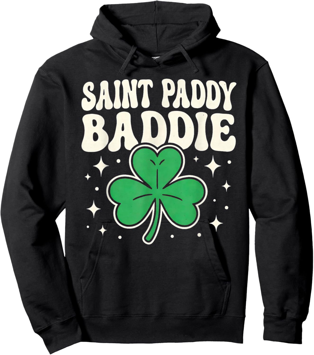 Saint Paddy Baddie Funny St. Patrick's Day Party Hoodie - Hoodie | Black