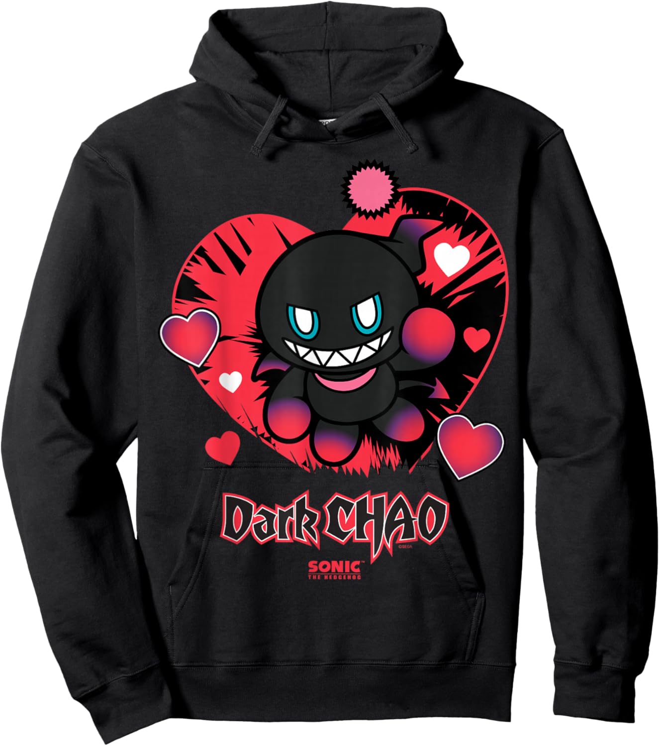Sonic The Hedgehog Dark Chao Valentine's Day Hoodie - Hoodie | Black