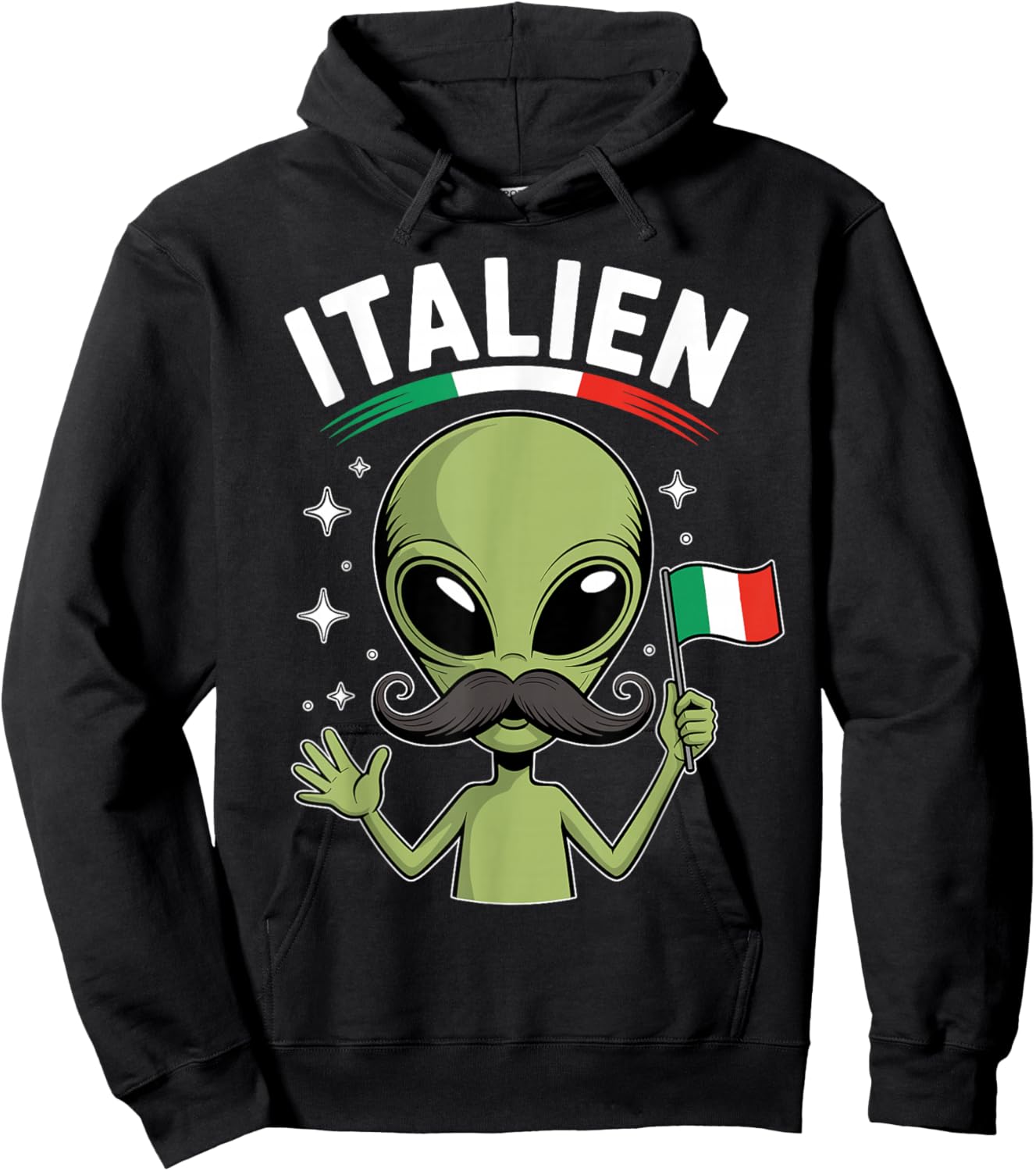 Funny Italien Alien Hilarious Italy Boys Kids Hoodie - Hoodie | Black
